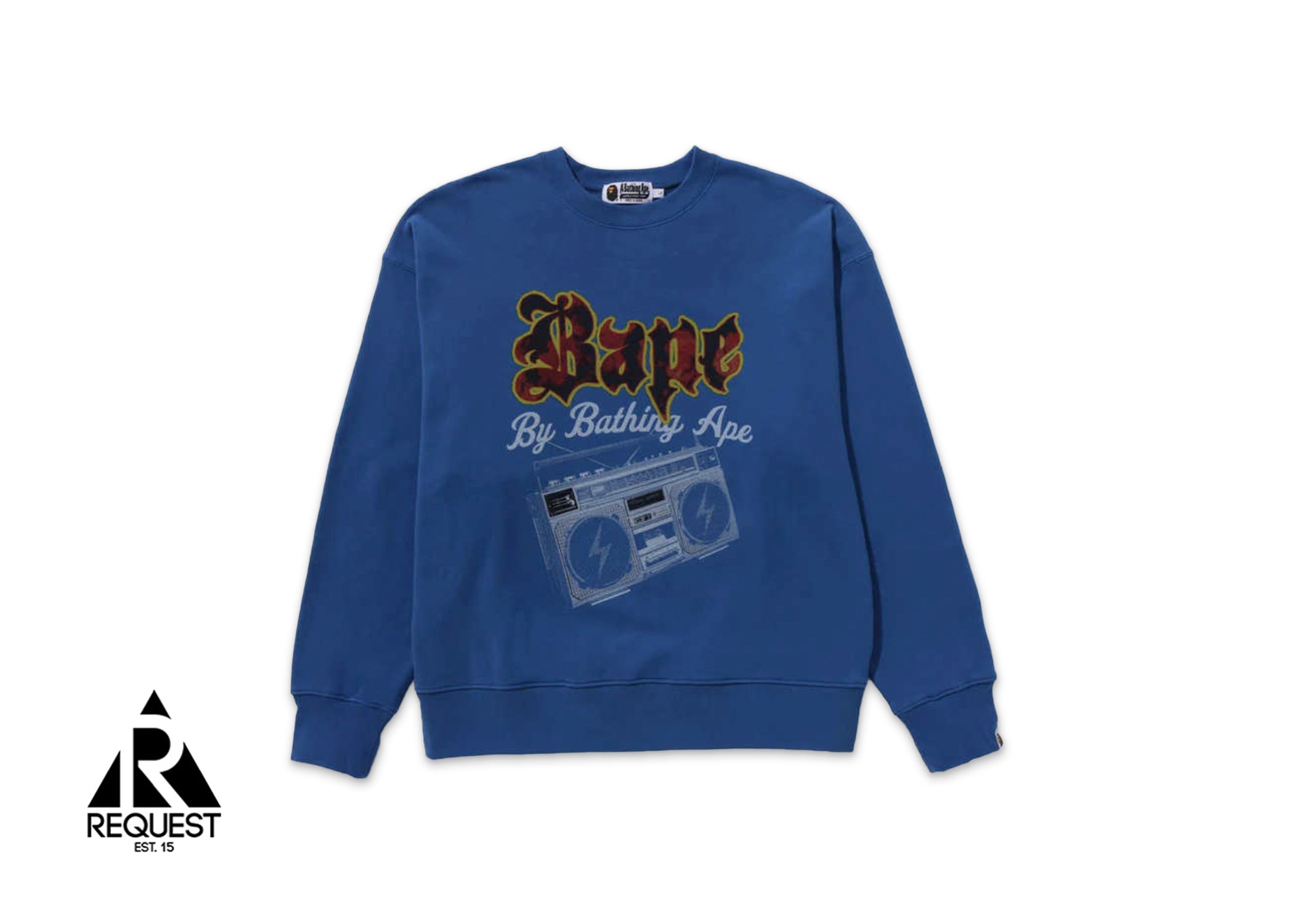 A Bathing Ape BAPE Boom Box Crewneck "Blue"