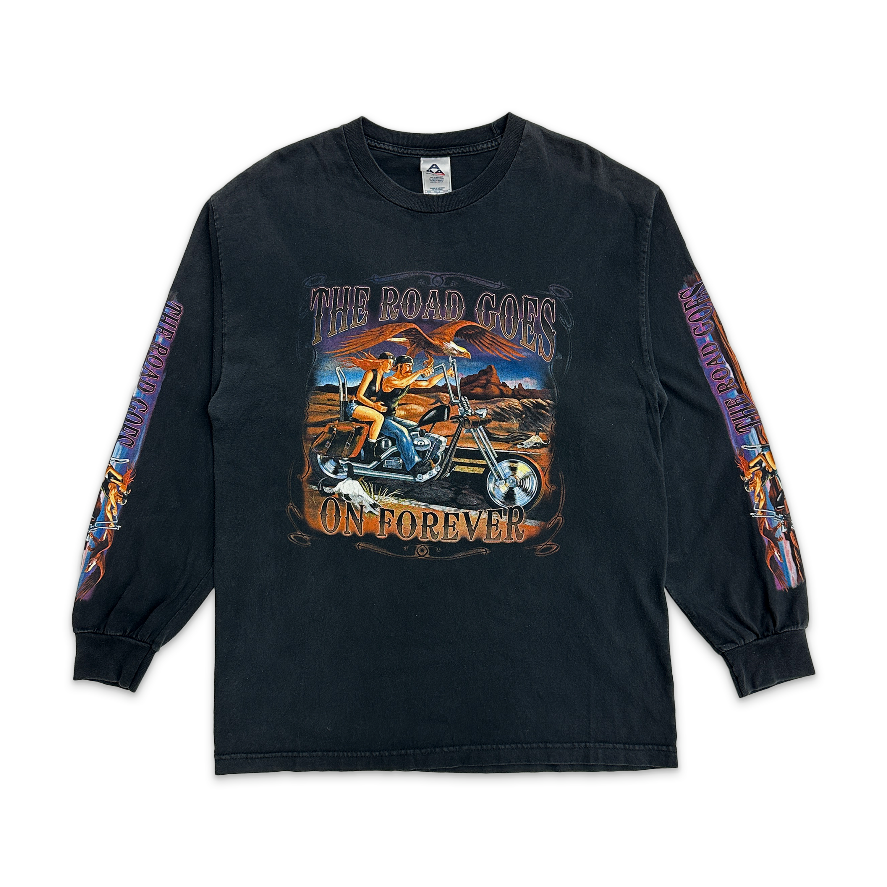 The Road Goes On Forever L/S Tee "Faded Black"