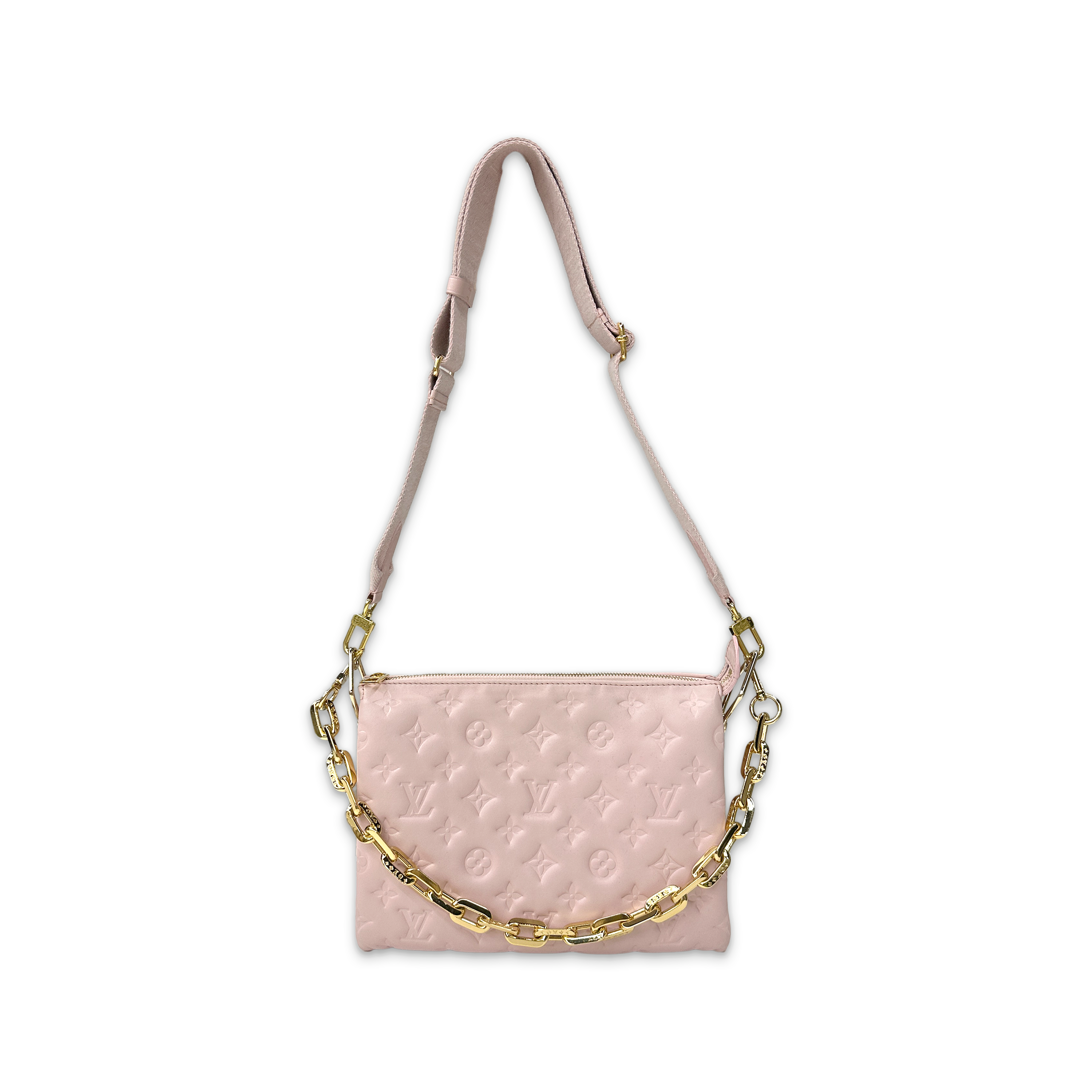 Louis Vuitton, Lambskin Embossed Monogram Coussin PM "Rose"