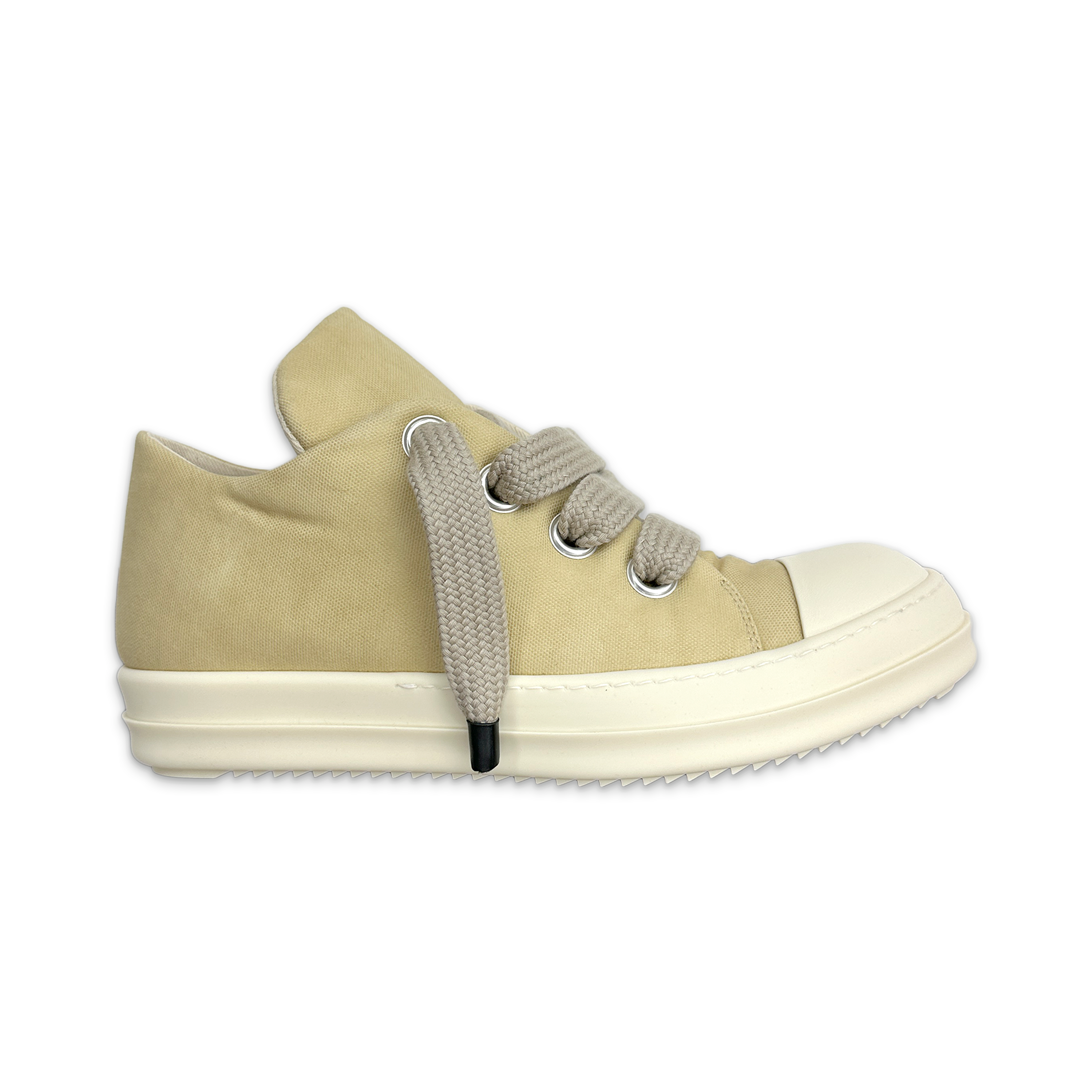 Rick Owens DRKSHDW, Jumbo Lace Padded Ramones Low "Parchment Milk"