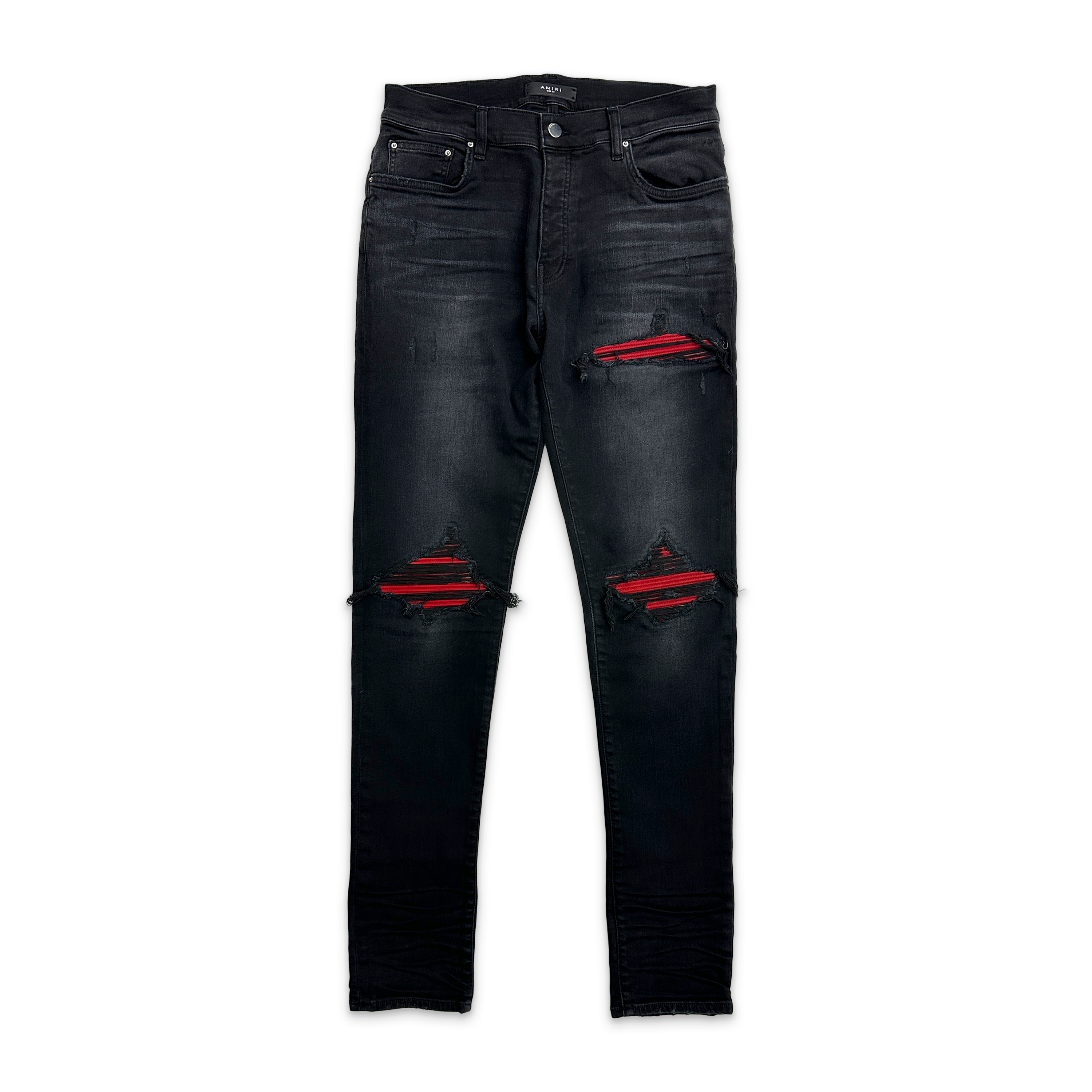 MX1 Red Suede Patch Jeans "Black"