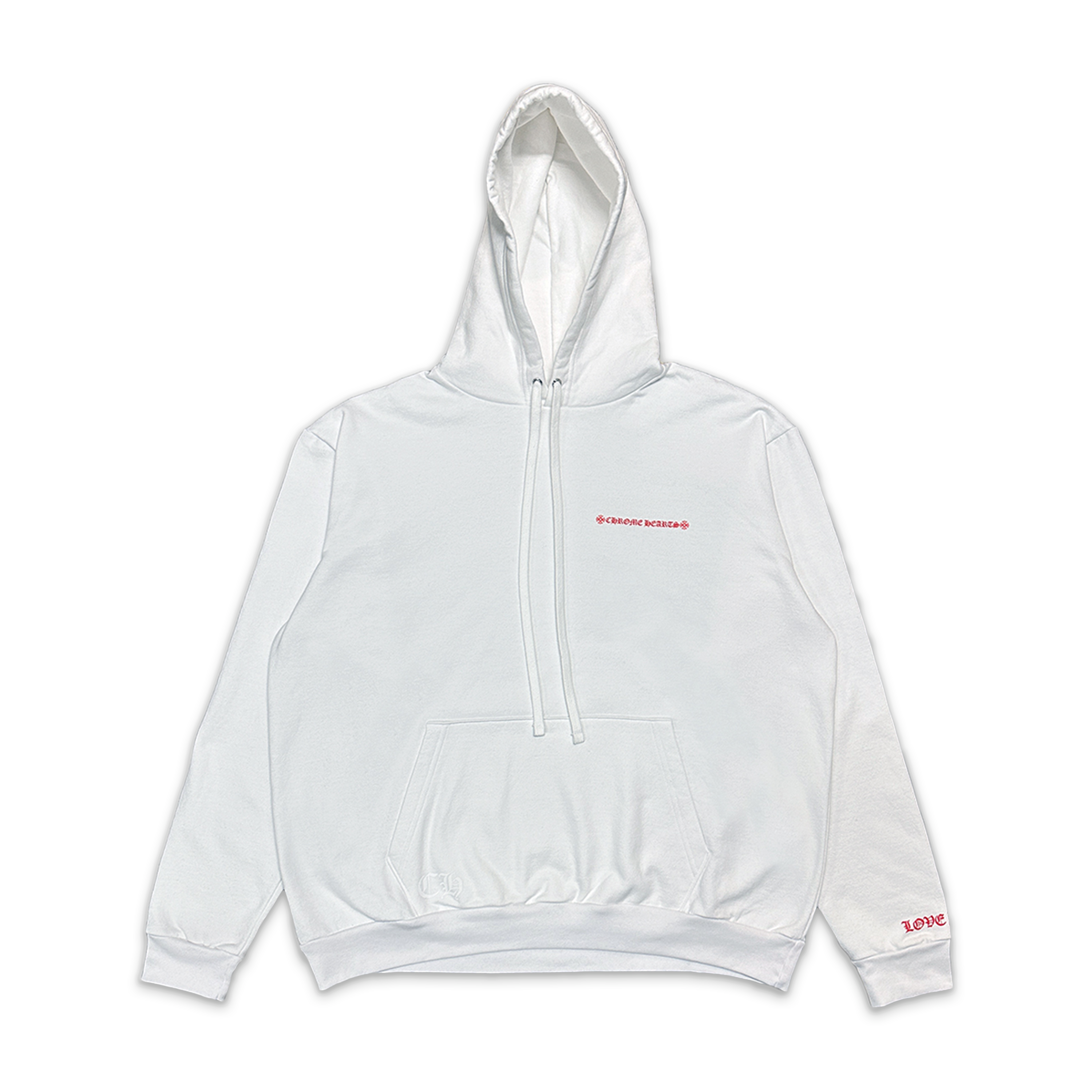 Chrome Hearts, LLS Portrait Hoodie "White/Red"