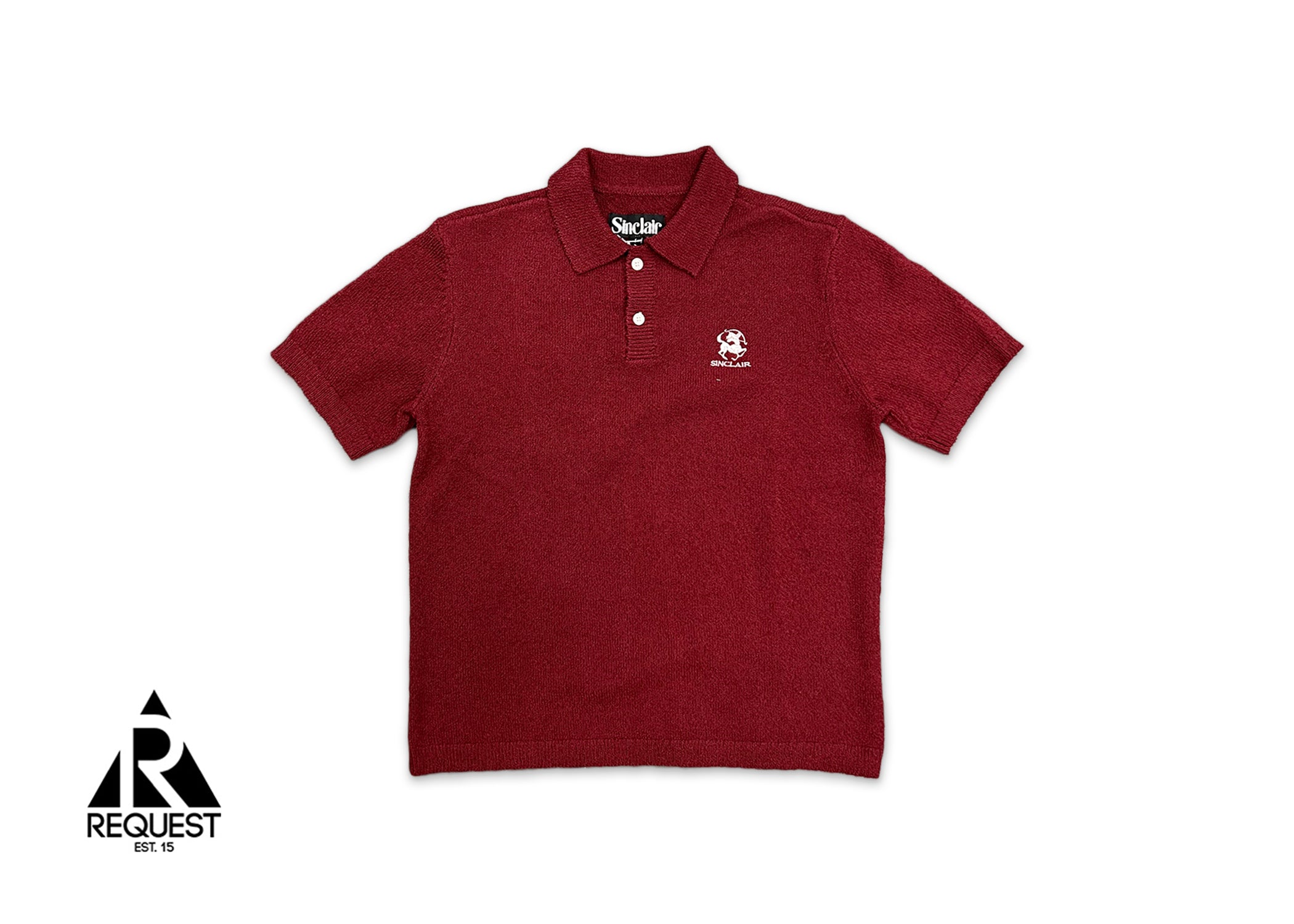Sinclair Boucle Polo Shirt "Maroon"