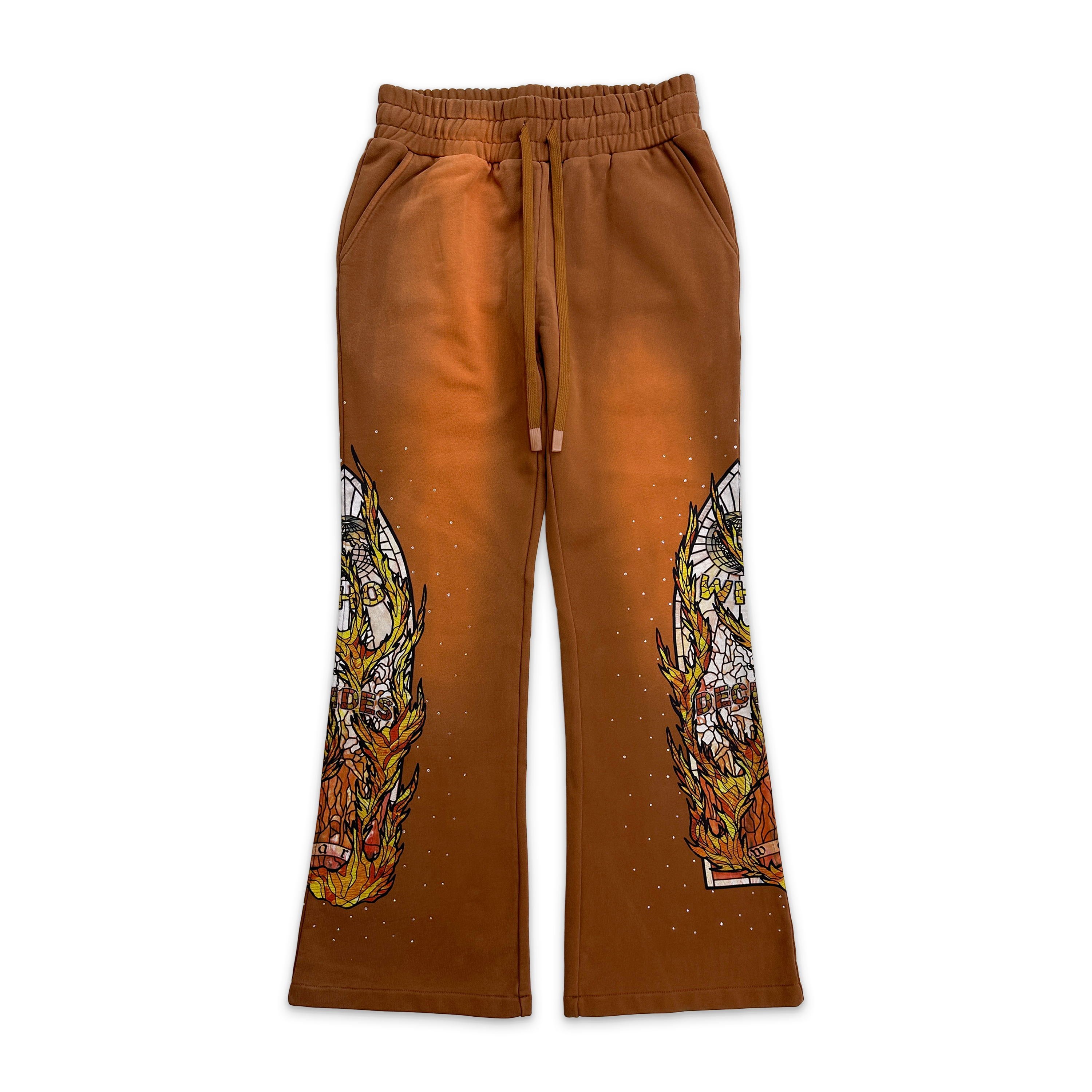 Who Decides War, Flame Glass Sweatpants "Rust"
