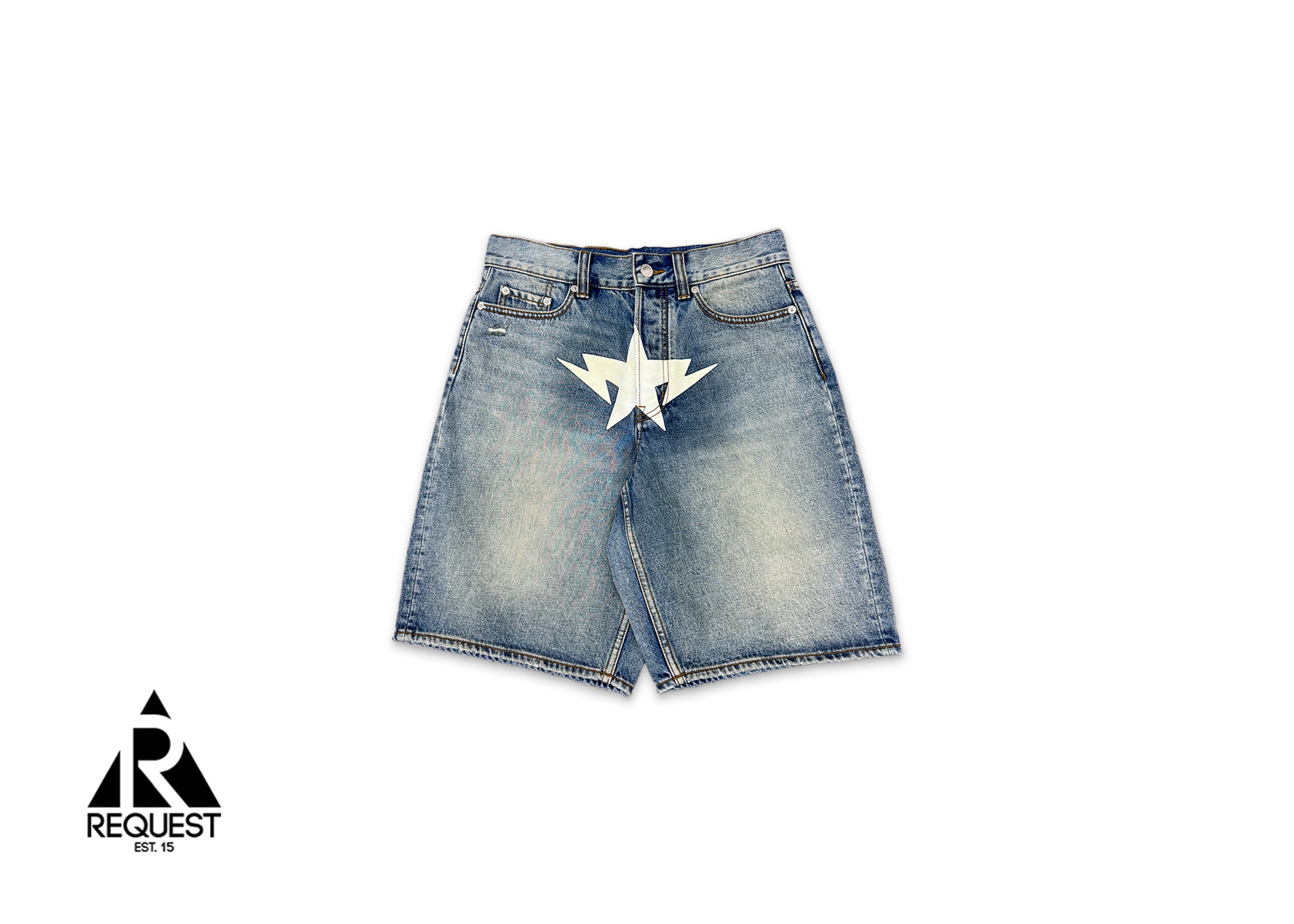 A Bathing Ape (BAPE), Twin Sta Denim Shorts "Light Indigo"