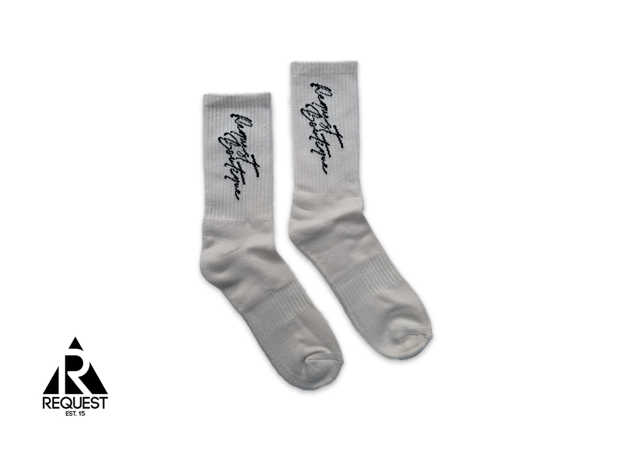 Request Vertical Script Socks "Sand"