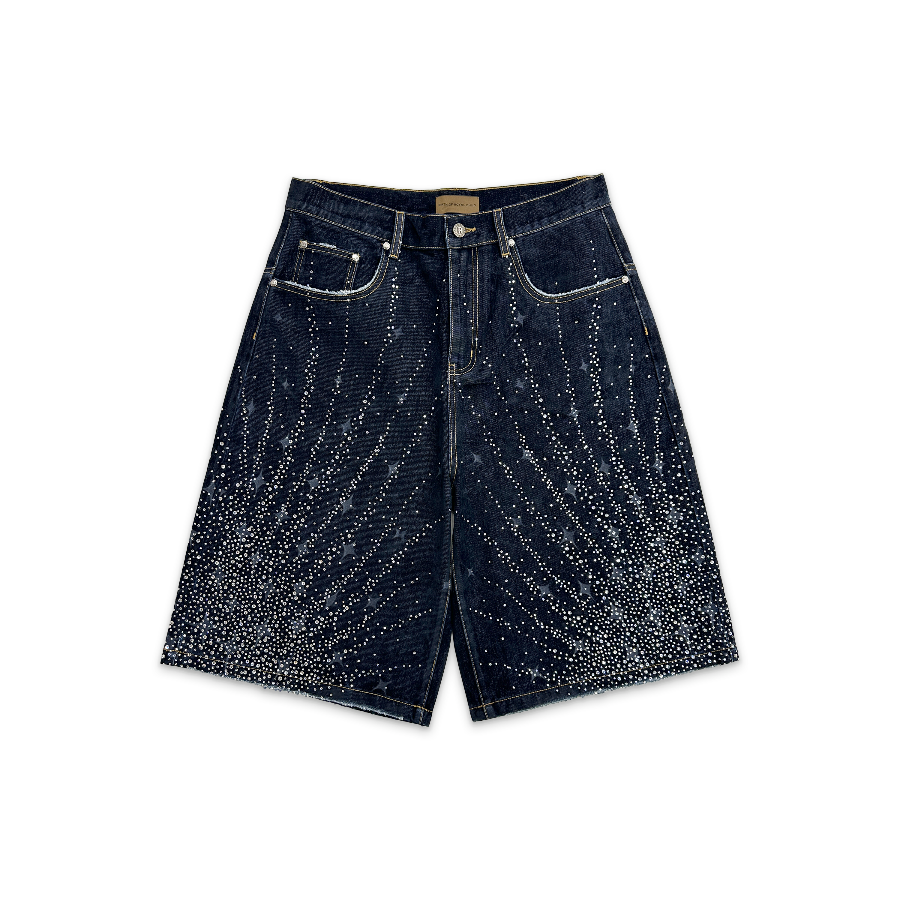 Birth of Royal Child, 20K Diamond Starlight Denim Shorts "Blue"