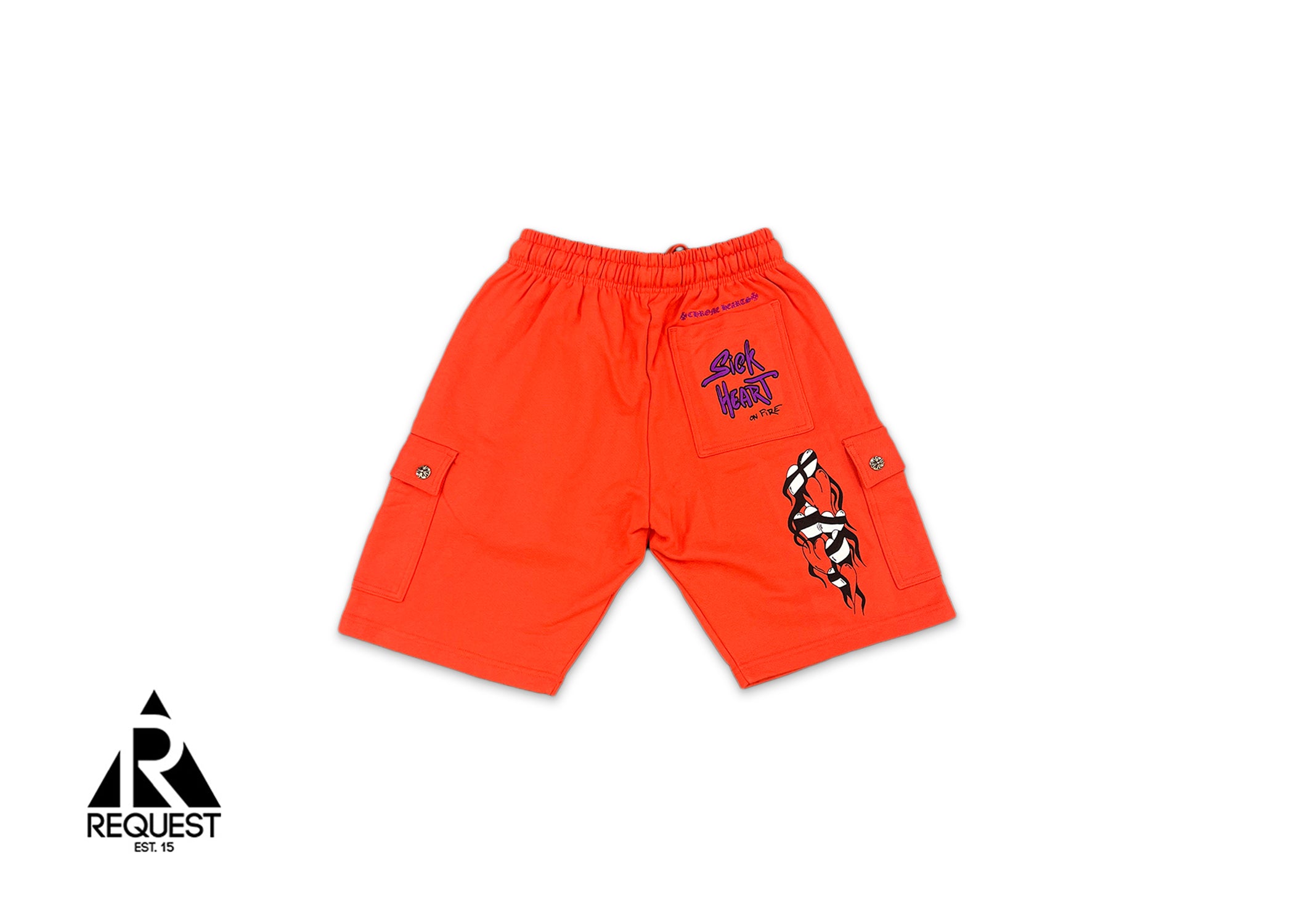 Chrome Hearts Matty Boy Shorts "Sick Heart on Fire"