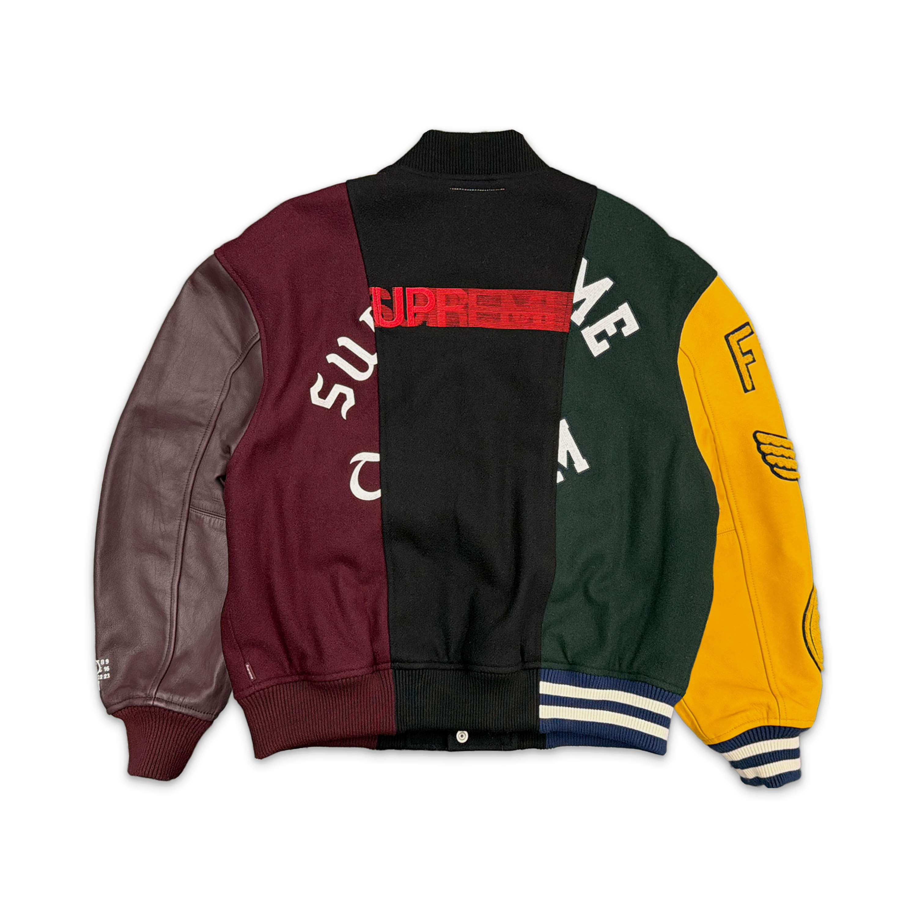 Supreme, MM6 Maison Margiela Split Varsity Jacket “Multicolor”