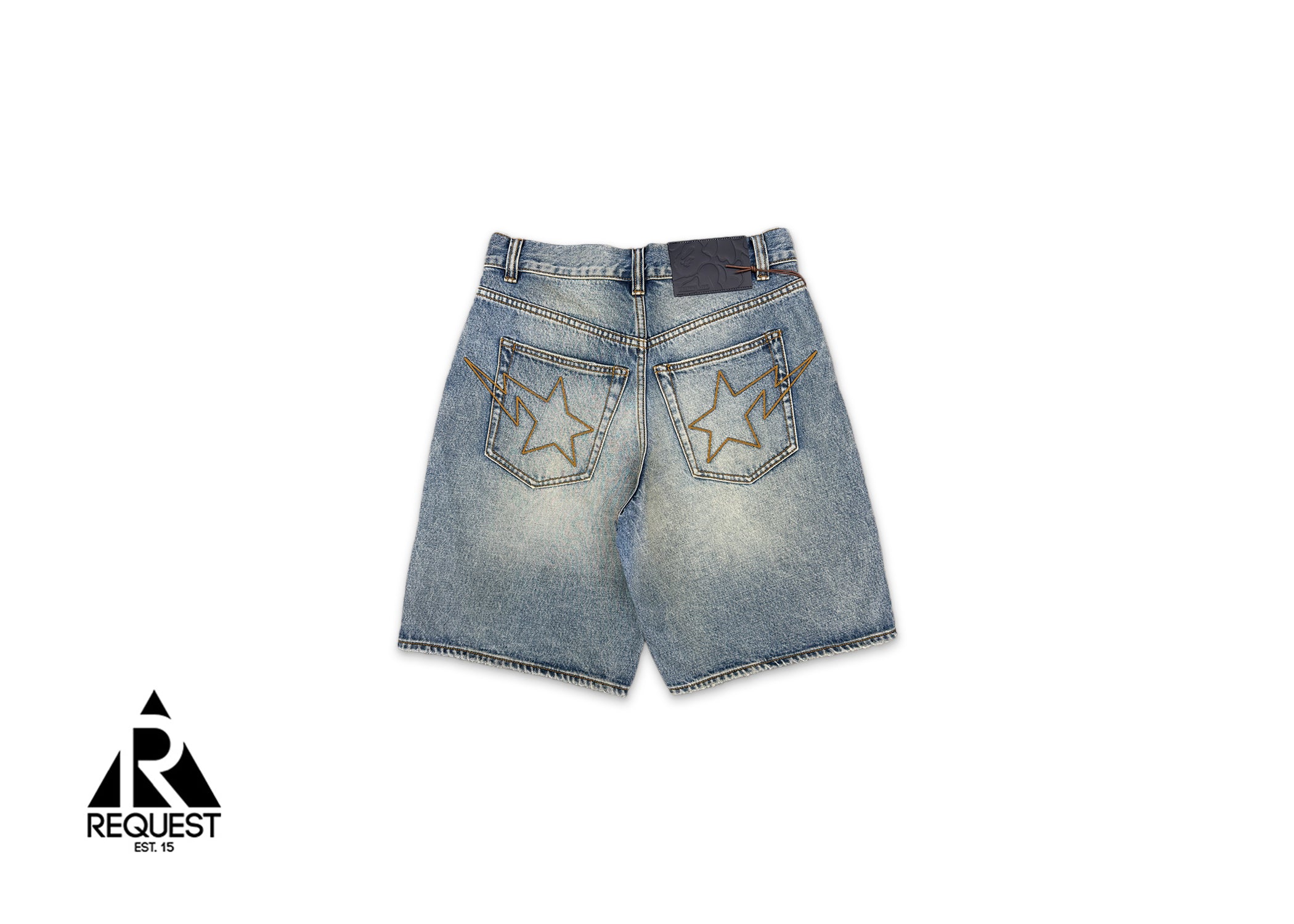 A Bathing Ape (BAPE), Twin Sta Denim Shorts "Light Indigo"