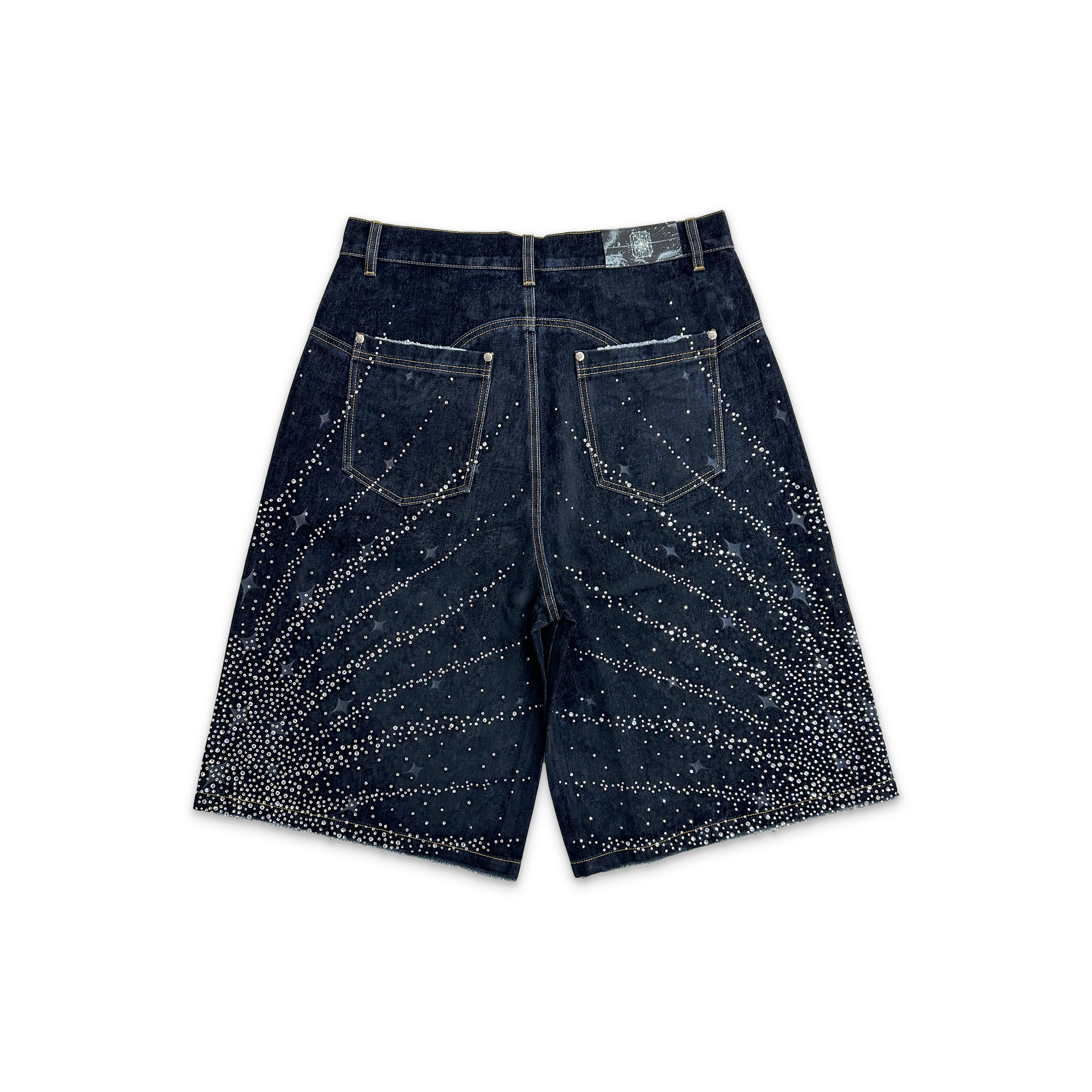 Birth of Royal Child, 20K Diamond Starlight Denim Shorts "Blue"