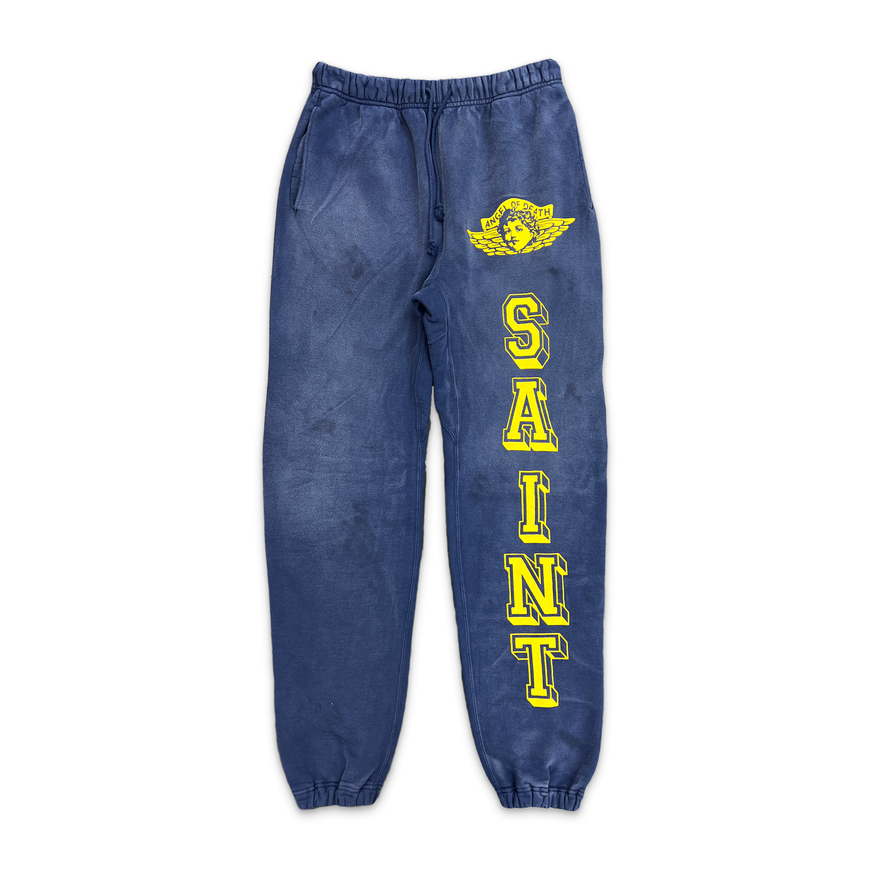 Saint Michael, Angel Of Death Sweatpants "Navy/Yellow"