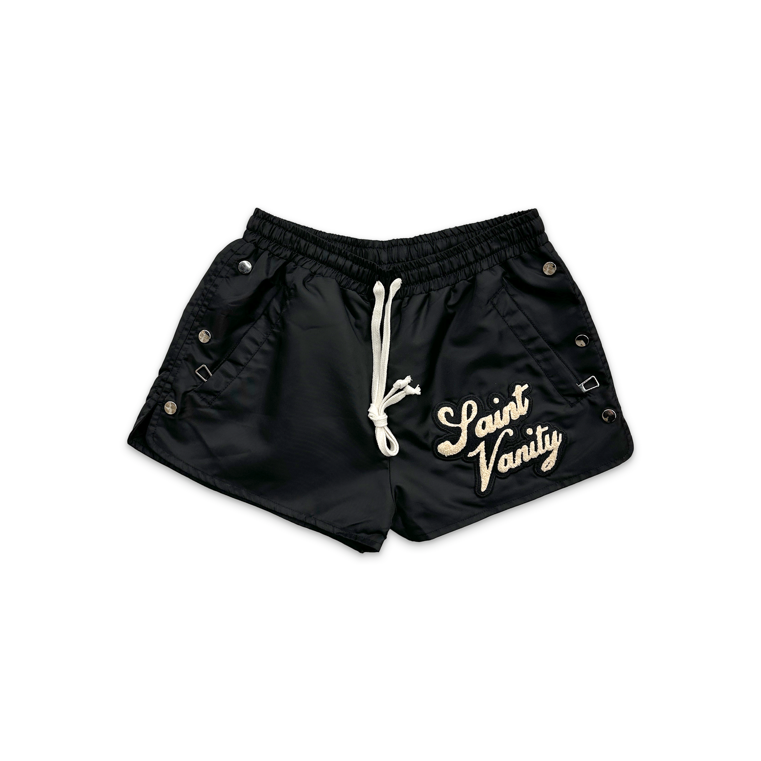 Saint Vanity, Logo Nylon Shorts "Black" (W)