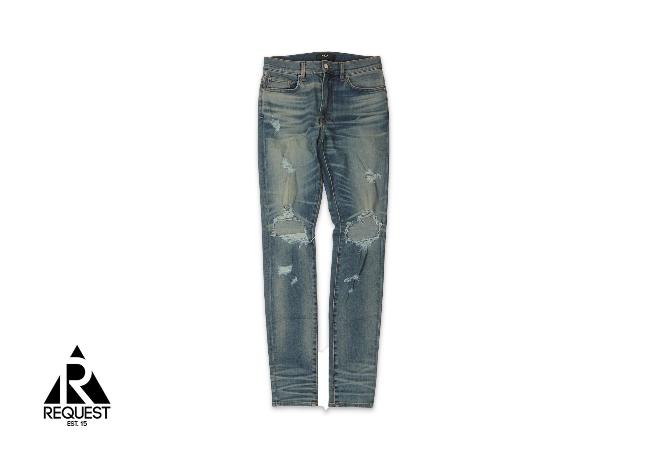 Amiri Knee Rip Jeans "Sand Wash"