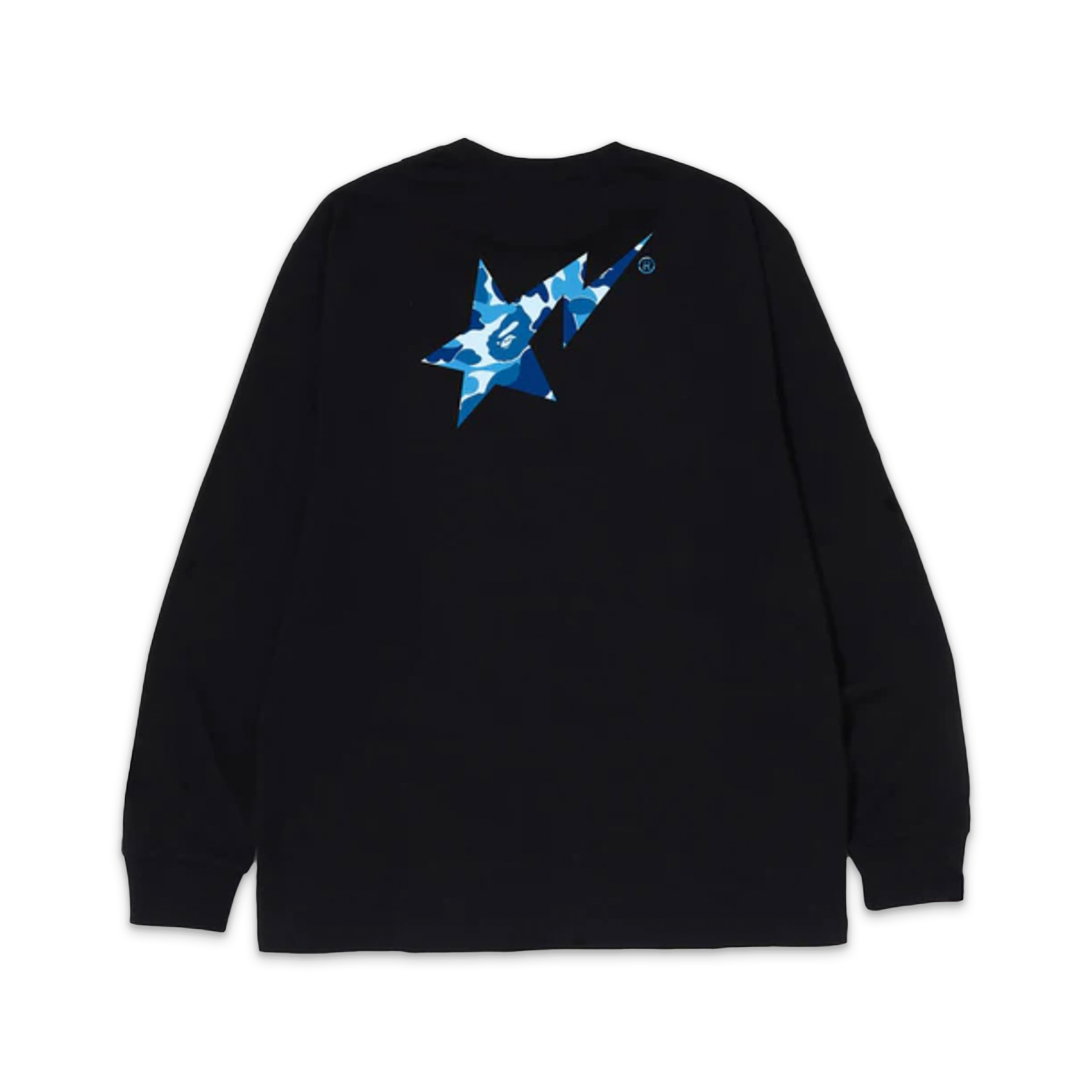 A Bathing Ape (BAPE), BAPE ABC Camo Bapesta Logo L/S Tee "Black/Blue"