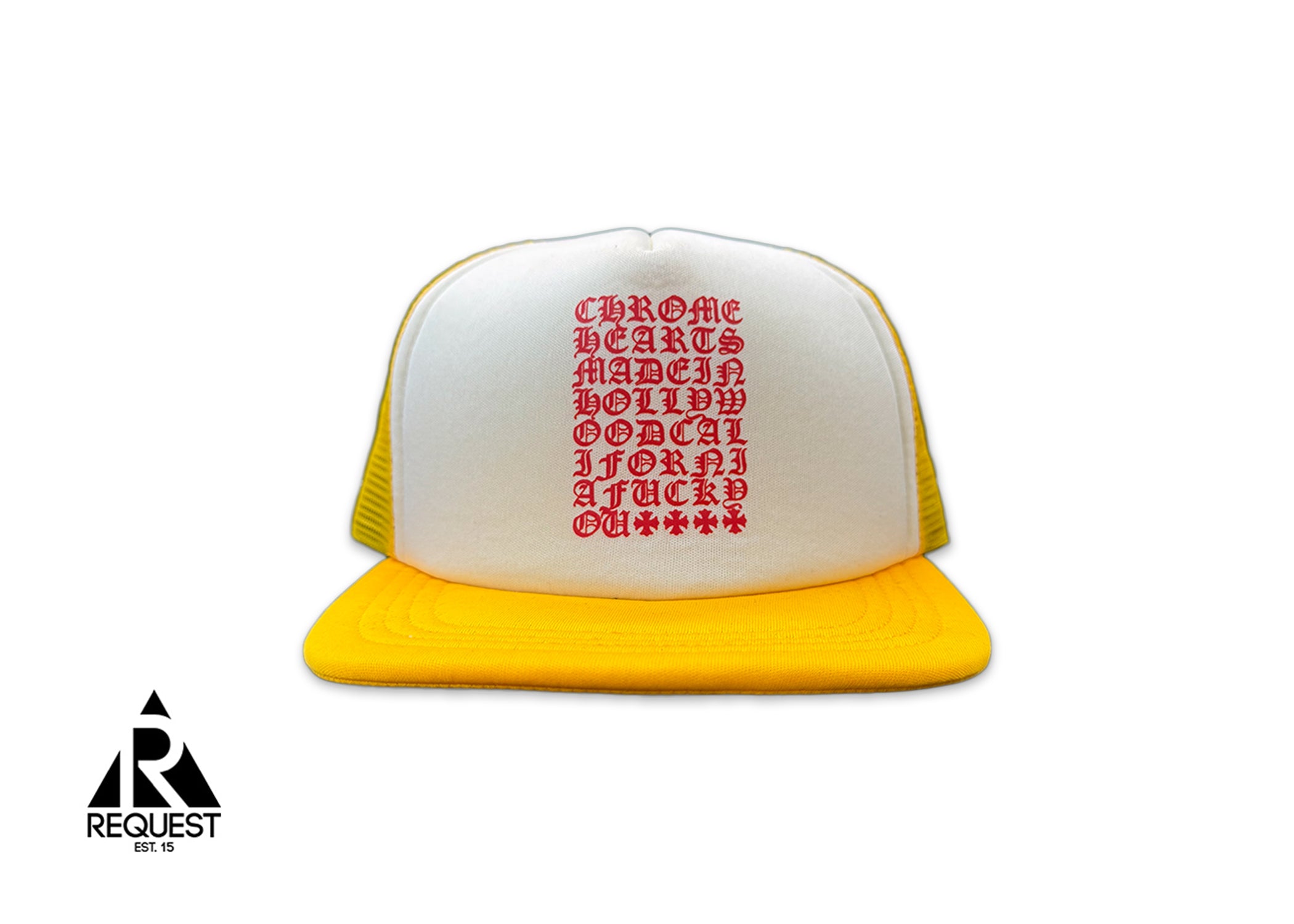 Chrome Hearts, Eye Chart Trucker Hat "Yellow"