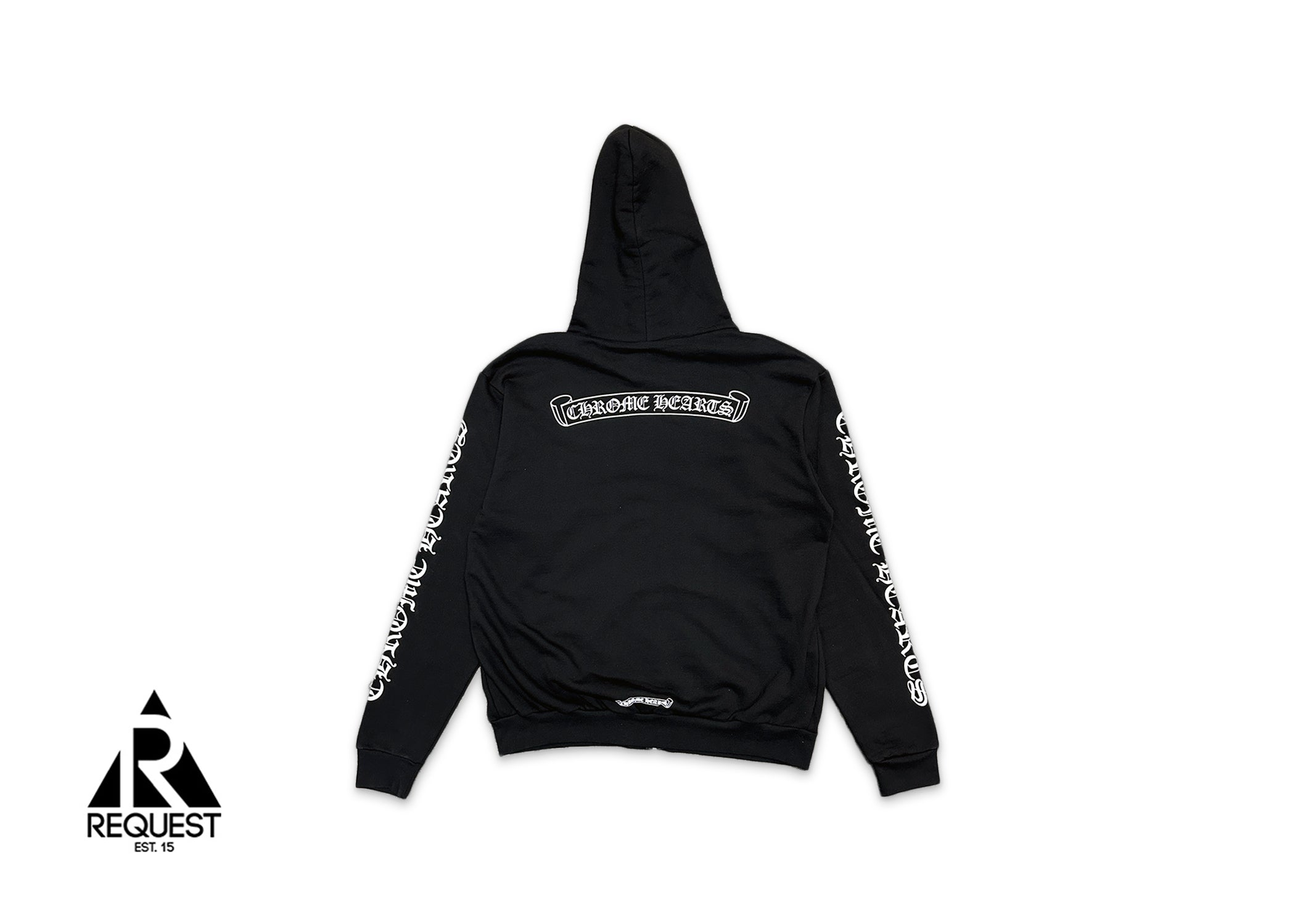 Chrome Hearts, Scroll Zip-Up Hoodie "Black"