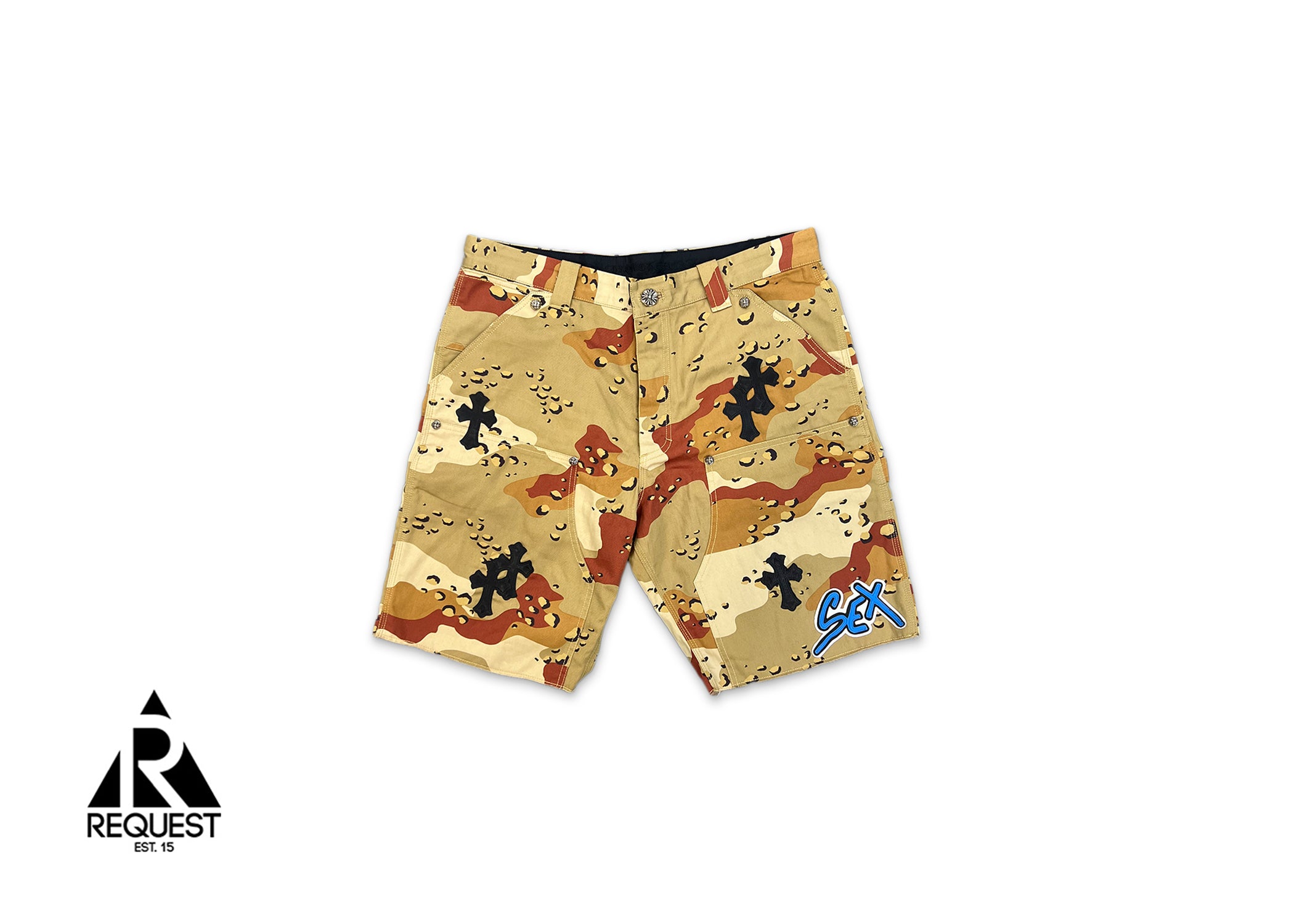 Chrome Hearts Matty Boy Camo Shorts "Sex Records"