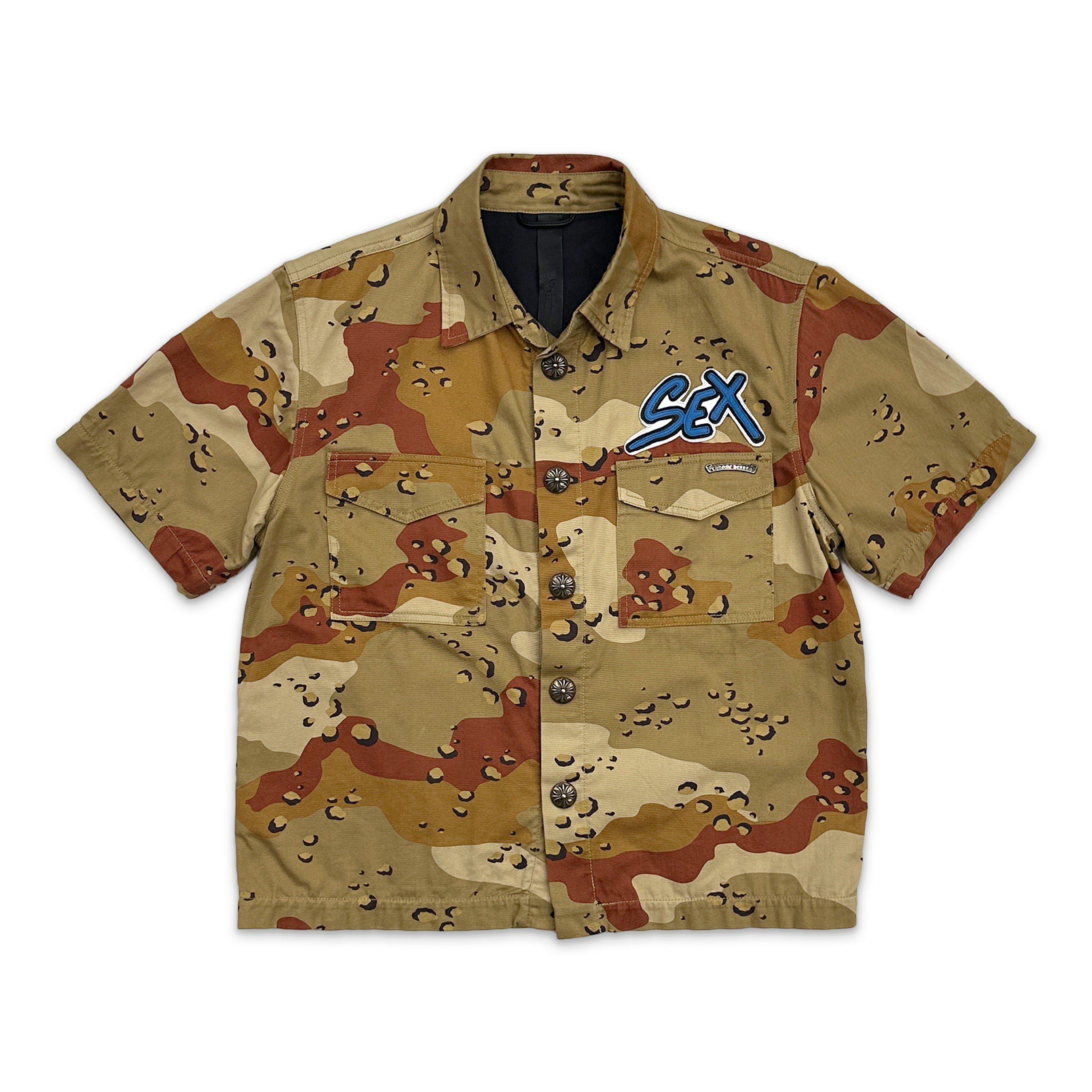 Chrome Hearts, Sex Records Button Up Shirt "Desert Camo"