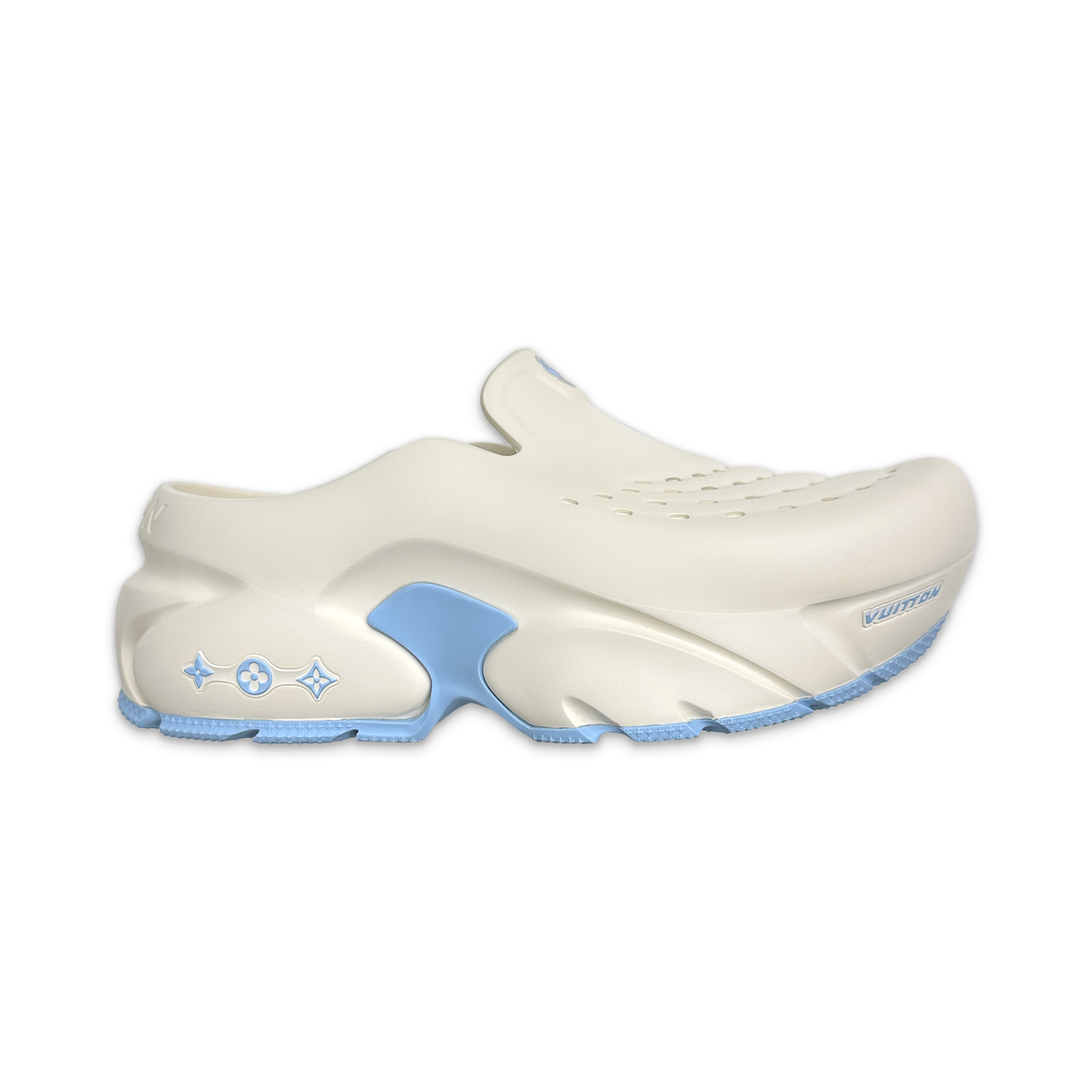 Louis Vuitton, LV Shark Clog "White & Blue"