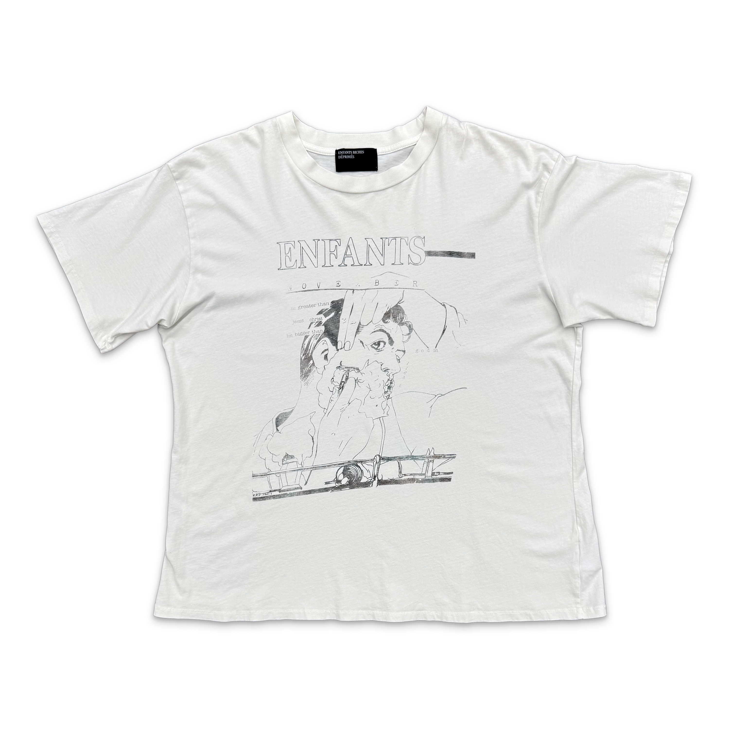 Enfants Riches Déprimes, Enfants Riches Déprimes Shaving Tee "White"