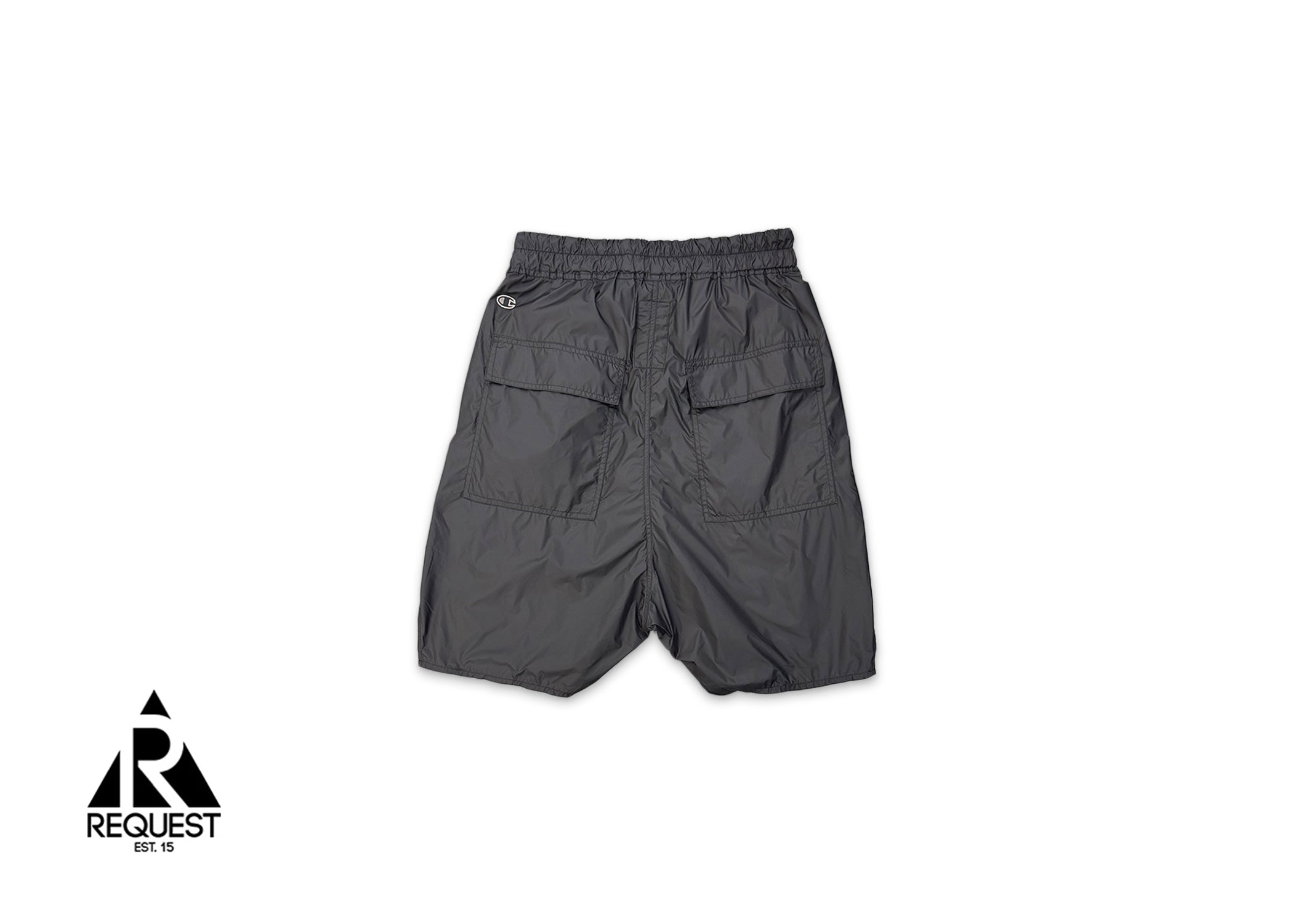 Rick Owens, x Champion Beveled Pod Shell Drawstring Shorts "Black"