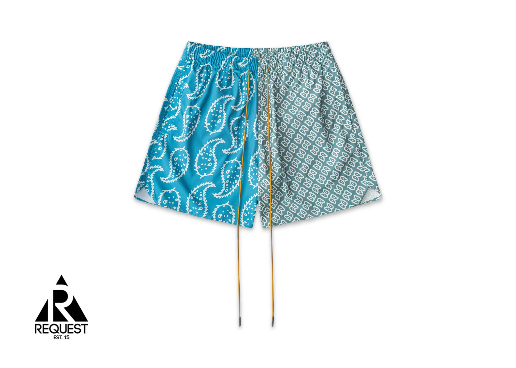 Rhude Multi Paisley Swim Trunks "Marine/Sage/Pink"