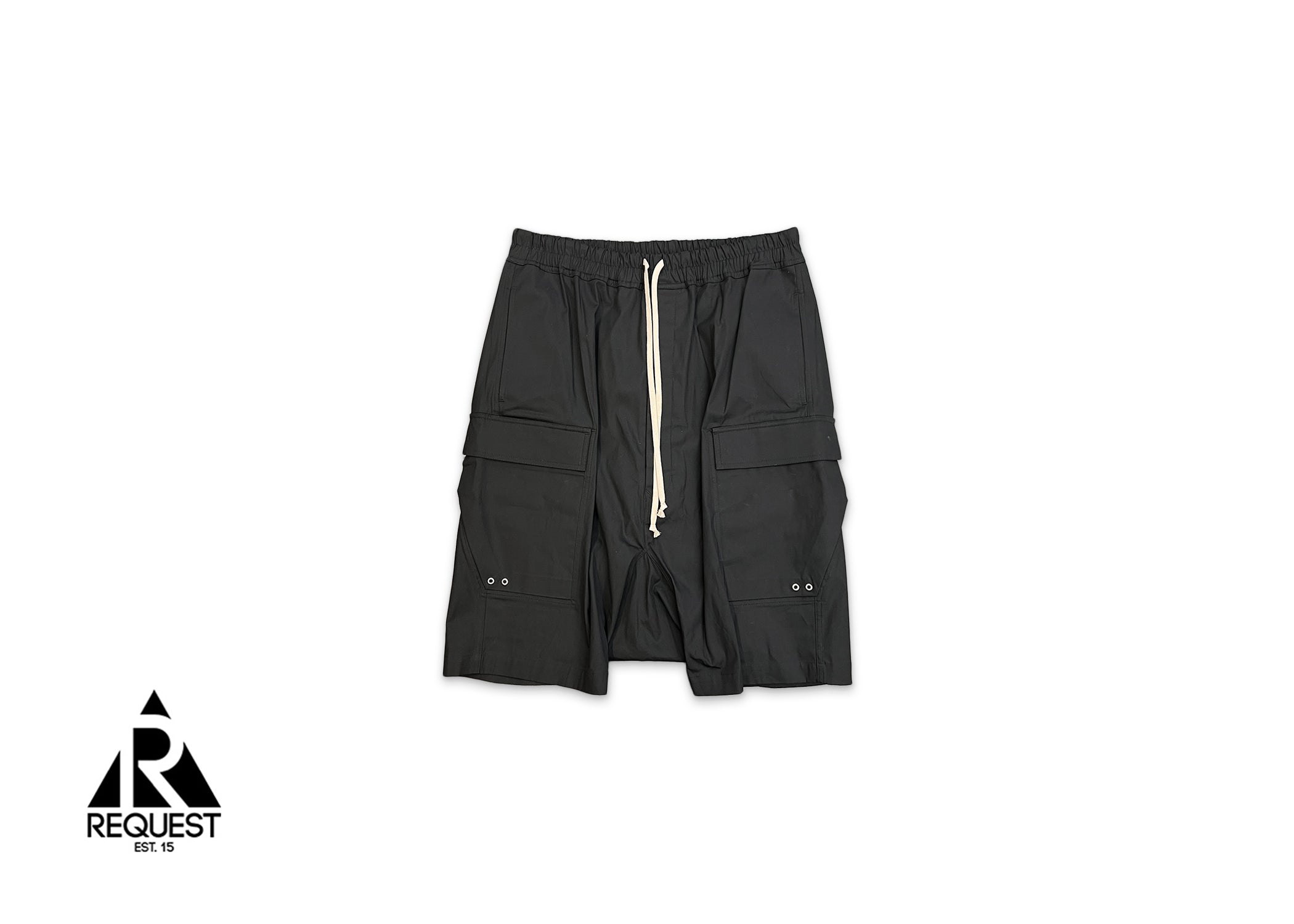 Rick Owens, Lido Cargo Pods Dropcrotch Shorts "Black"