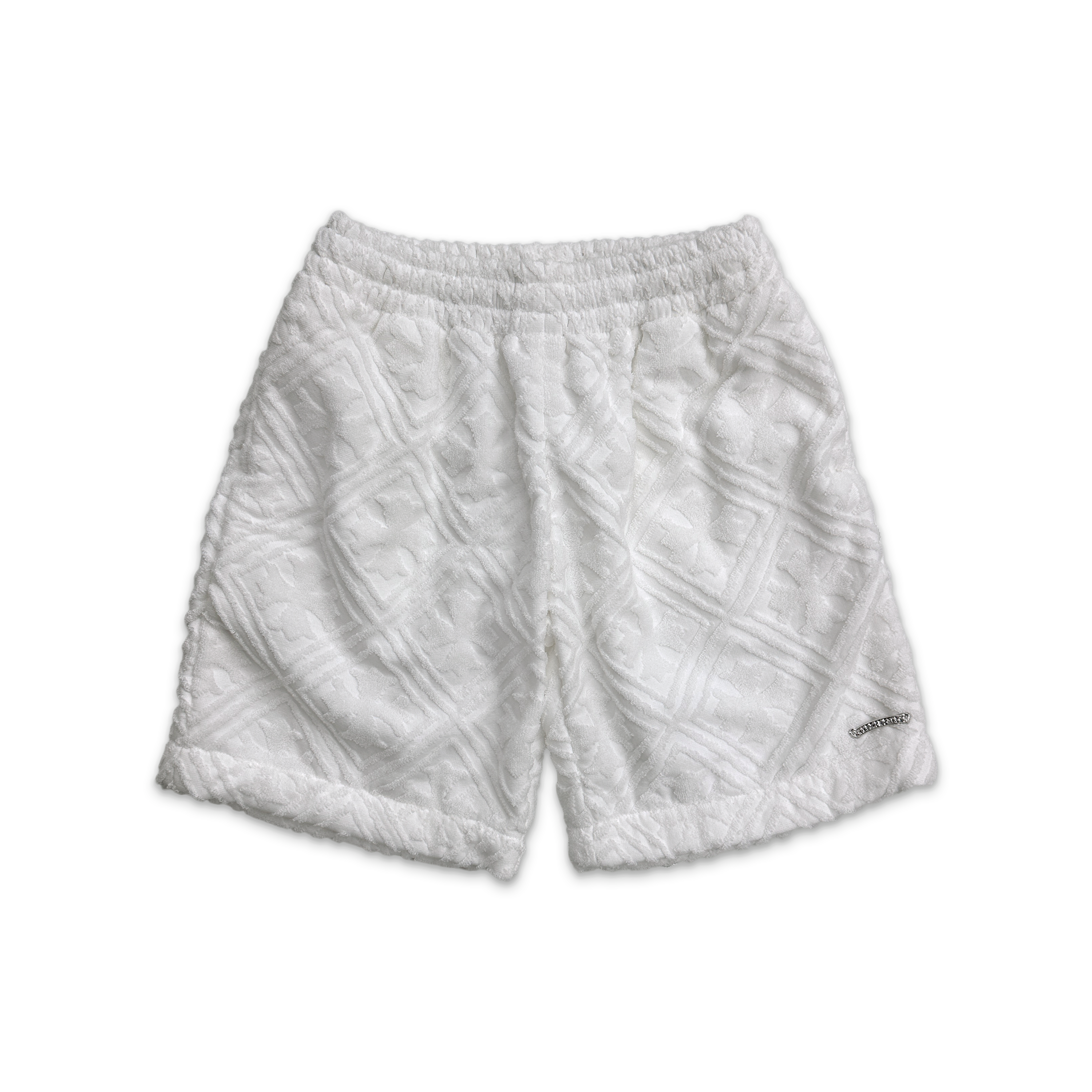 Terry Cloth Motif Shorts "White"