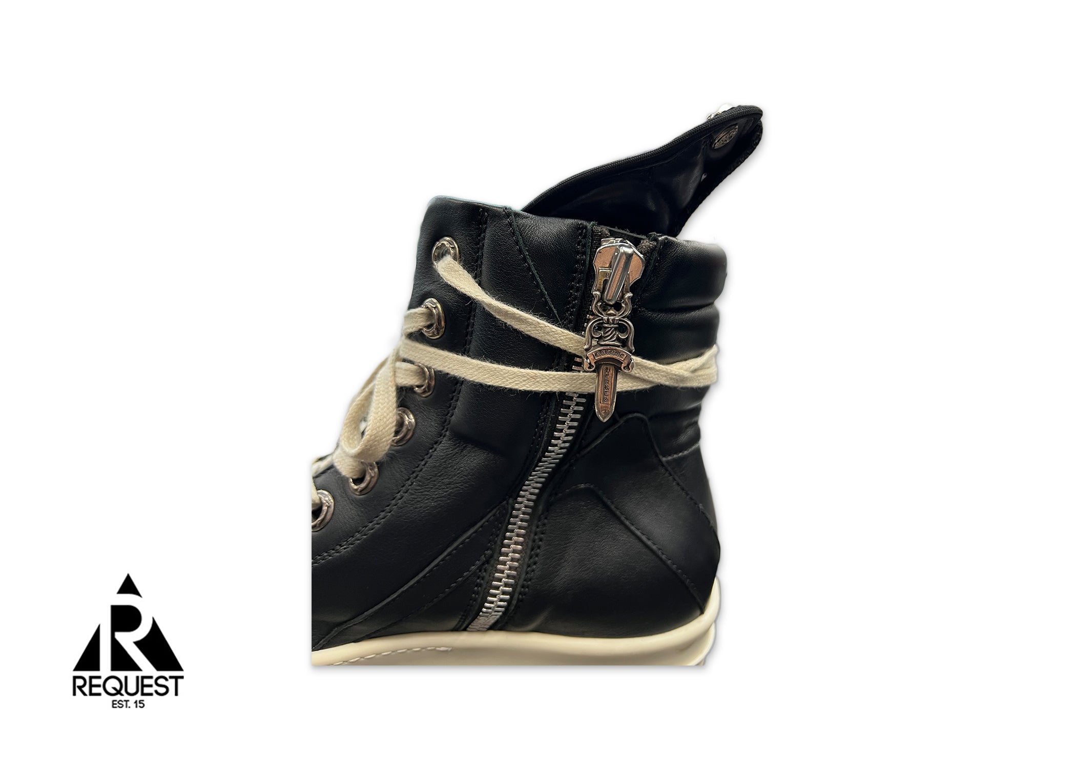 Rick Owens x Chrome Hearts Geobasket "Black Milk"