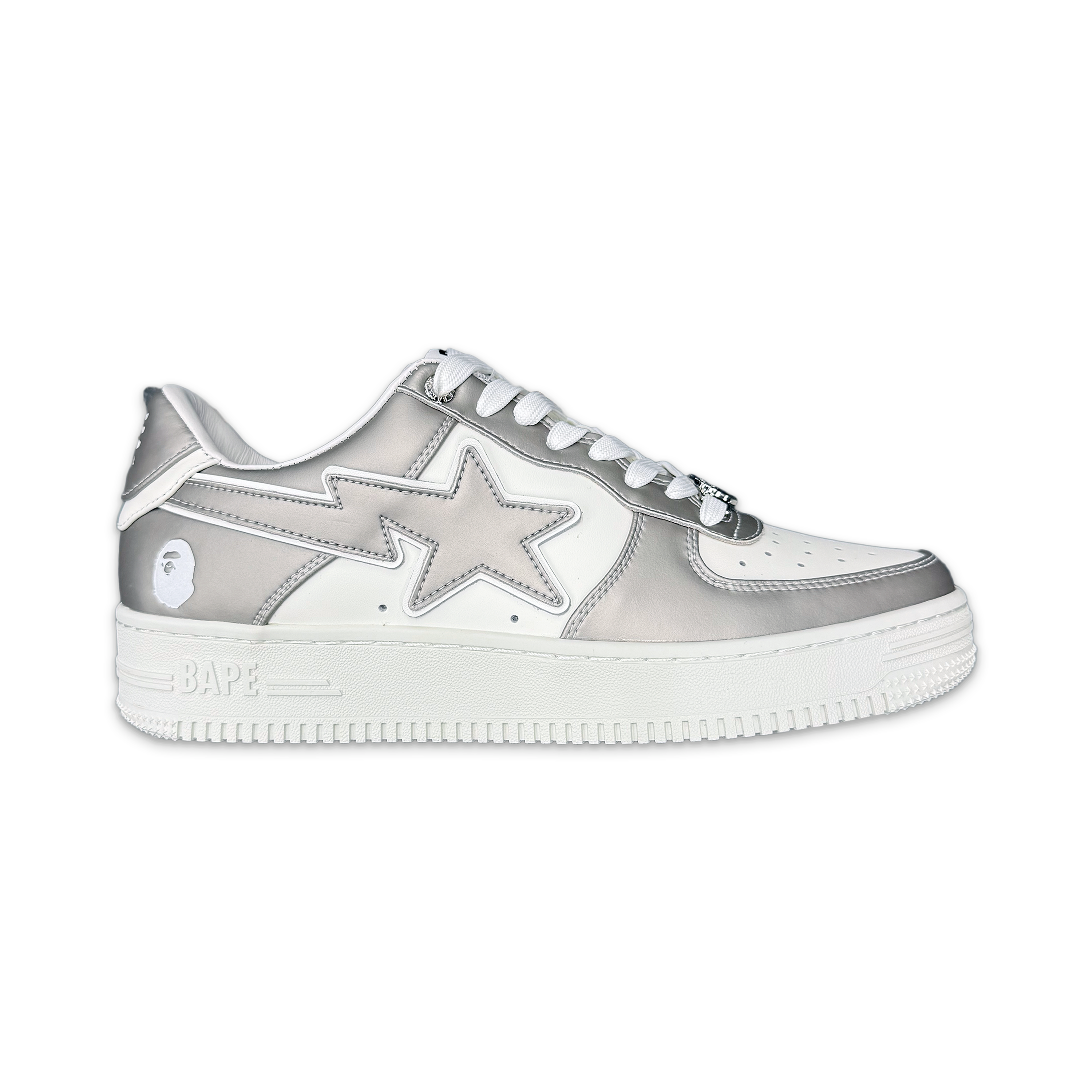 A Bathing Ape (BAPE), Bapesta #4 "Silver"