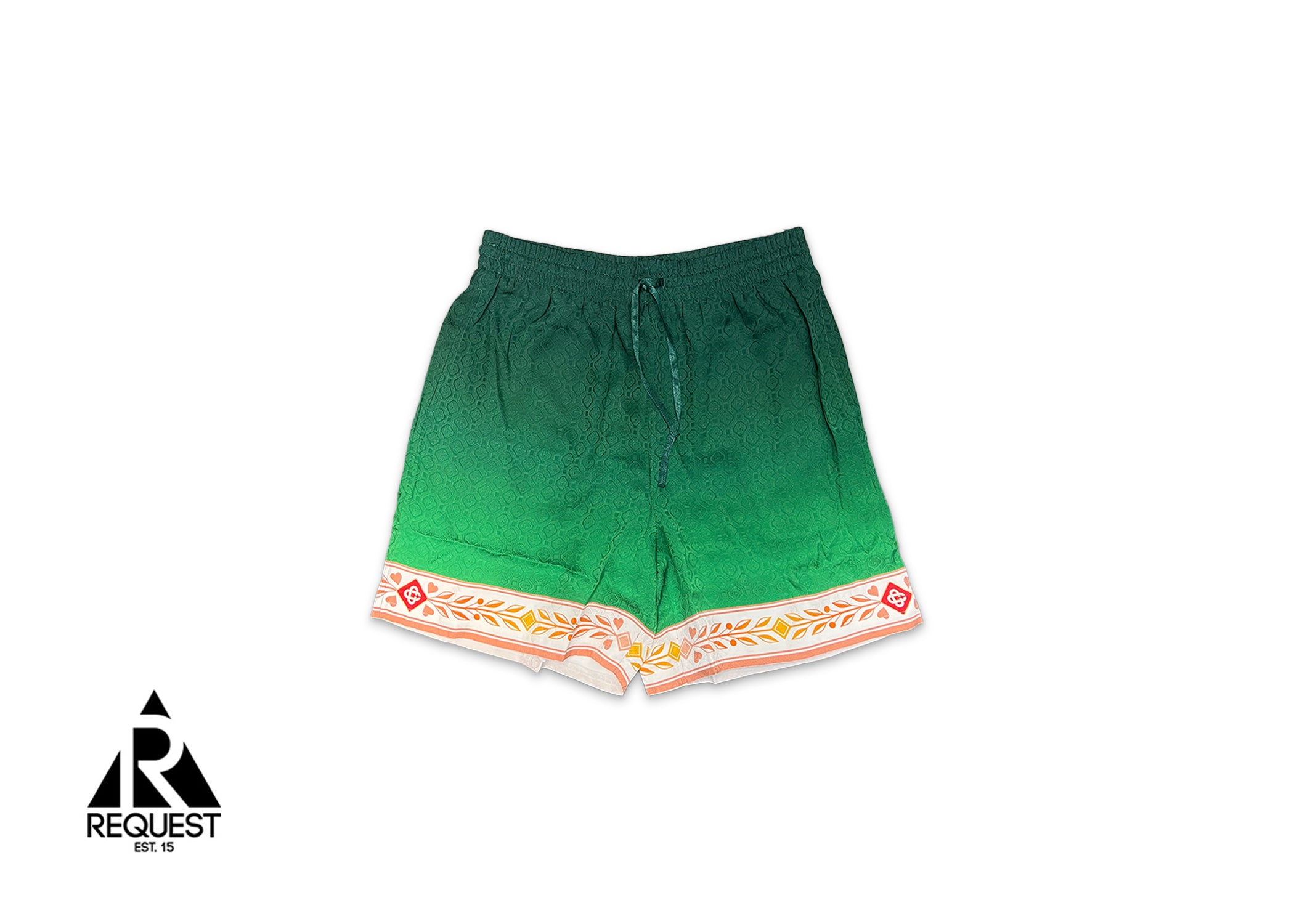Casablanca, Unity Is Power Silk Monogram Shorts "Multi"