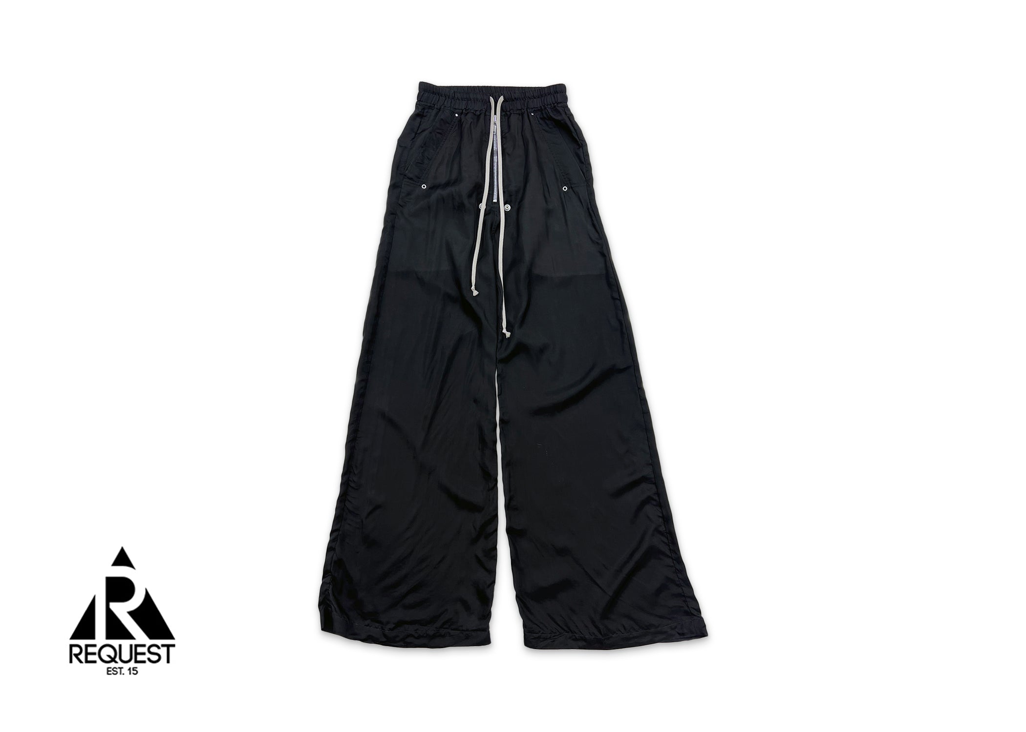 Rick Owens, Wide Silk Bela Pants "Black"