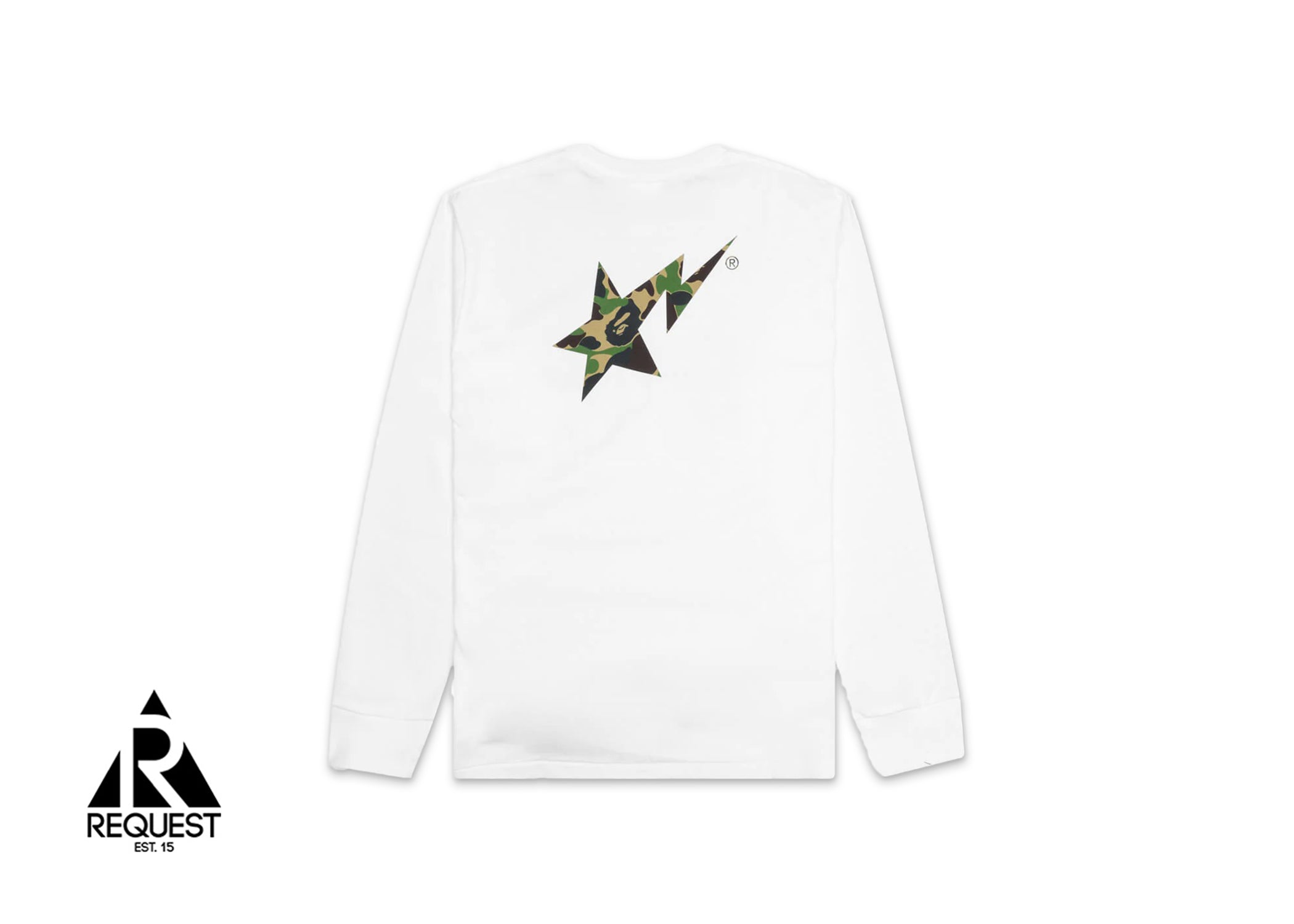 A Bathing Ape BAPE ABC Camo STA Logo L/S Tee “White Green”