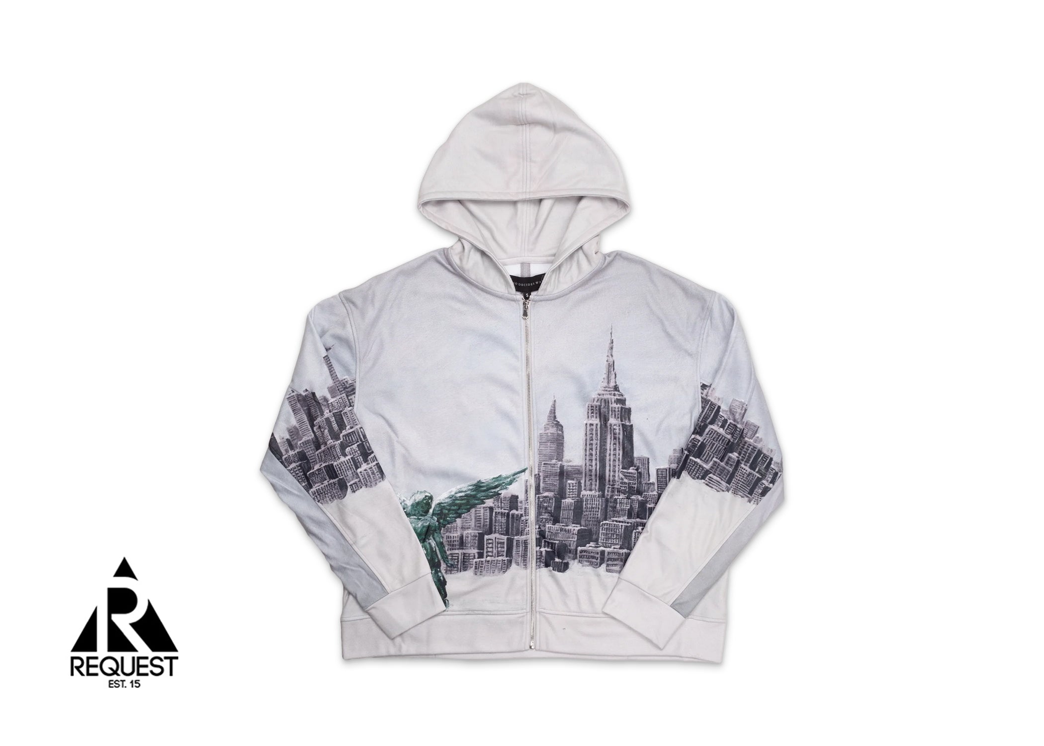 Who Decides War Angel Over the City Zip-Up Jacket "Sky"