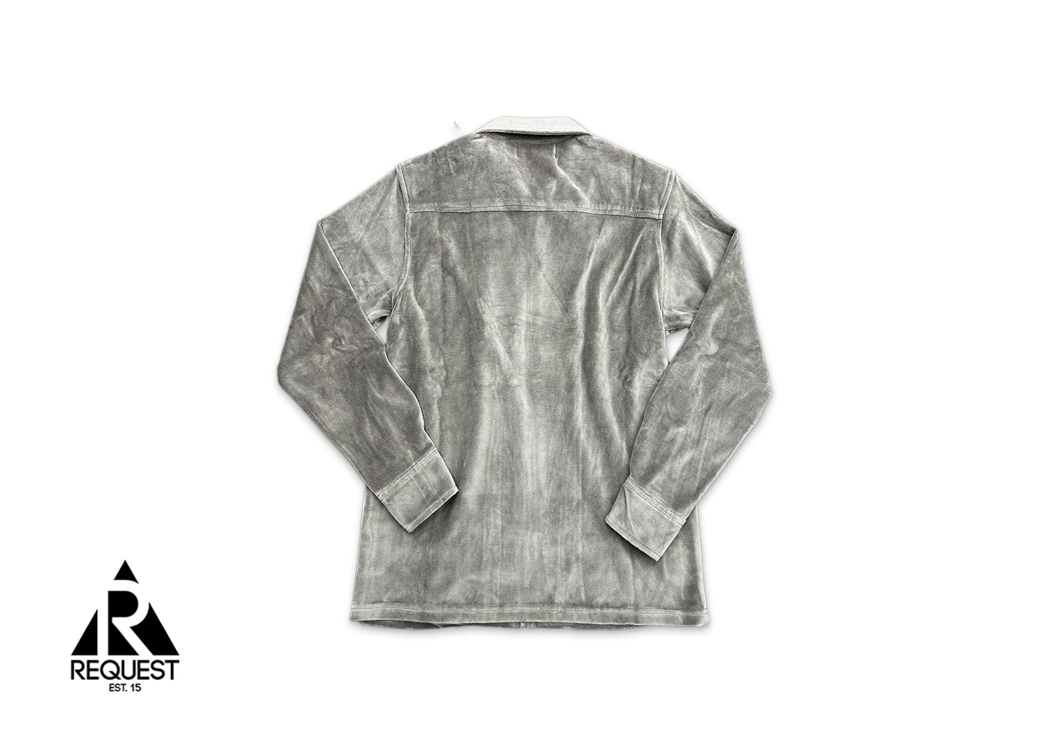 Sinclair Velour Zip Shirt "Slate"