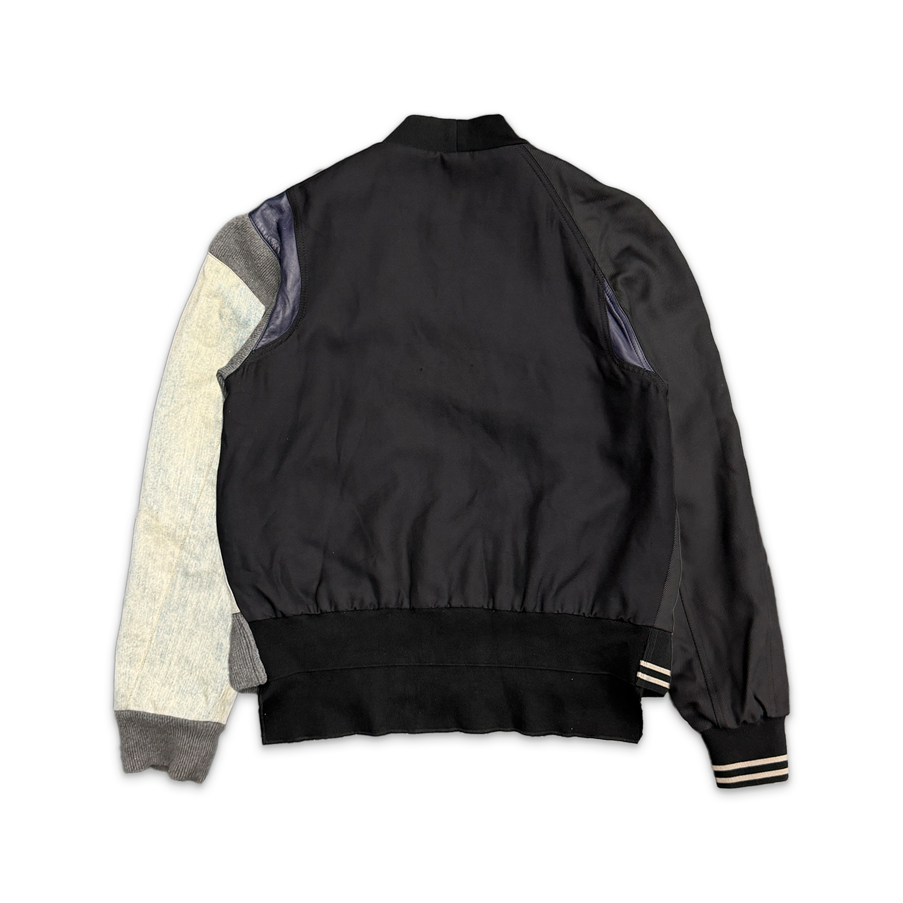 Maison Margiela, Artisanal Runway Paneled Varsity Jacket "Black/Multi"