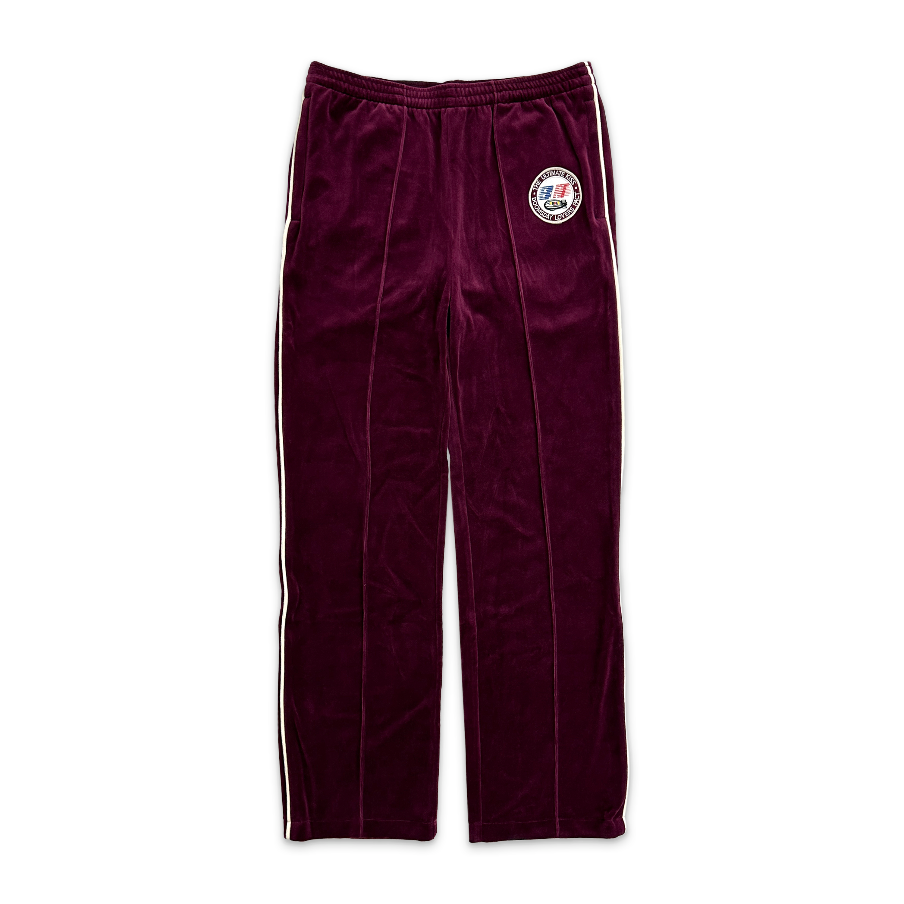 Saint Michael, Lastman Velour Track Pants "Burgundy"