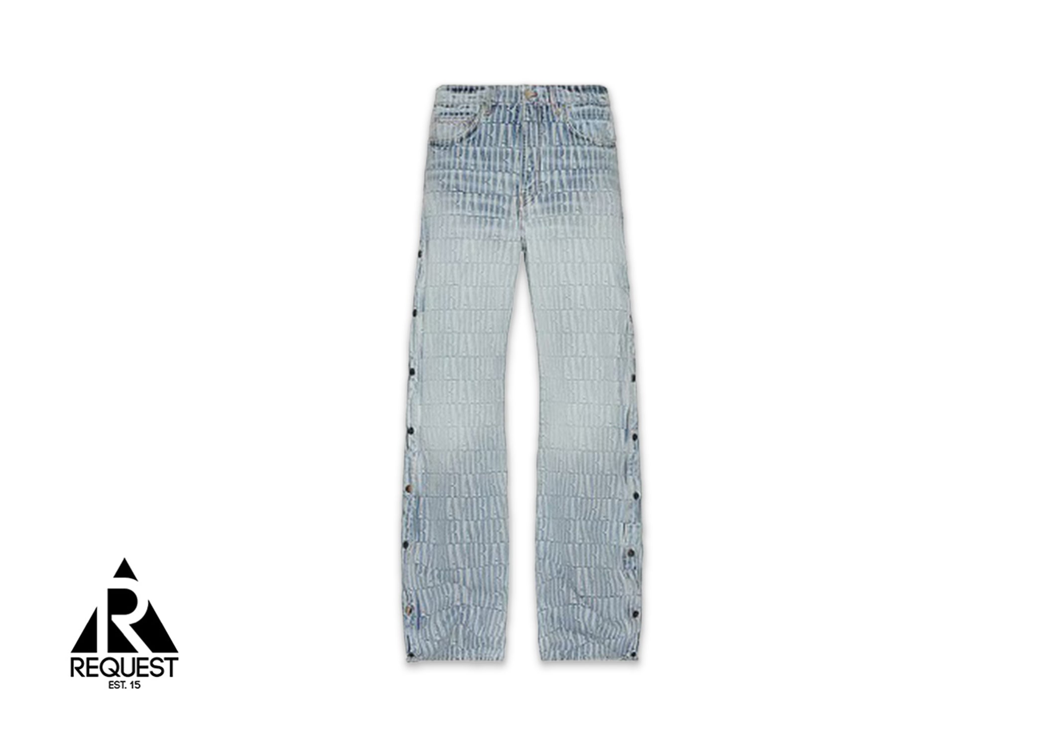 Amiri Jacquard Snap Off Denim "Stone Indigo"