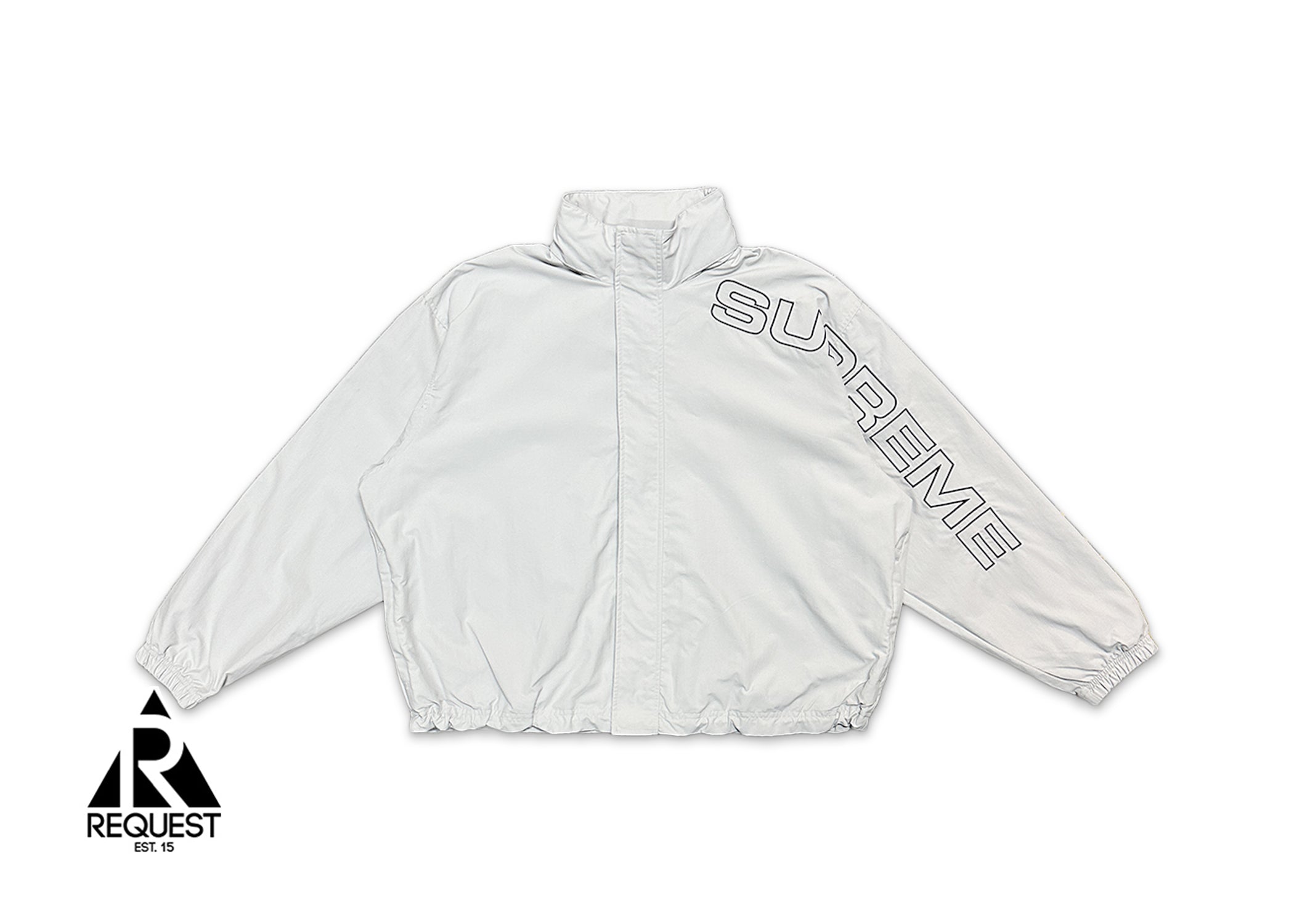 Supreme, Embroidered Logo Track Jacket "Grey"