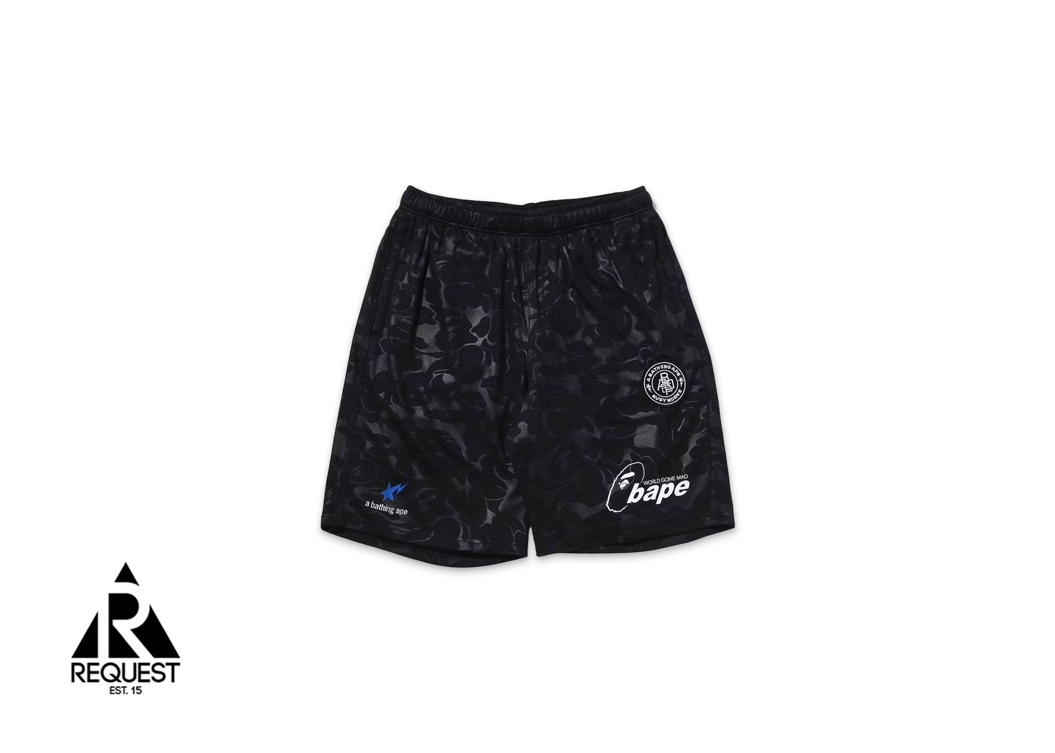 A Bathing Ape BAPE Soccer Game Shorts "Black"