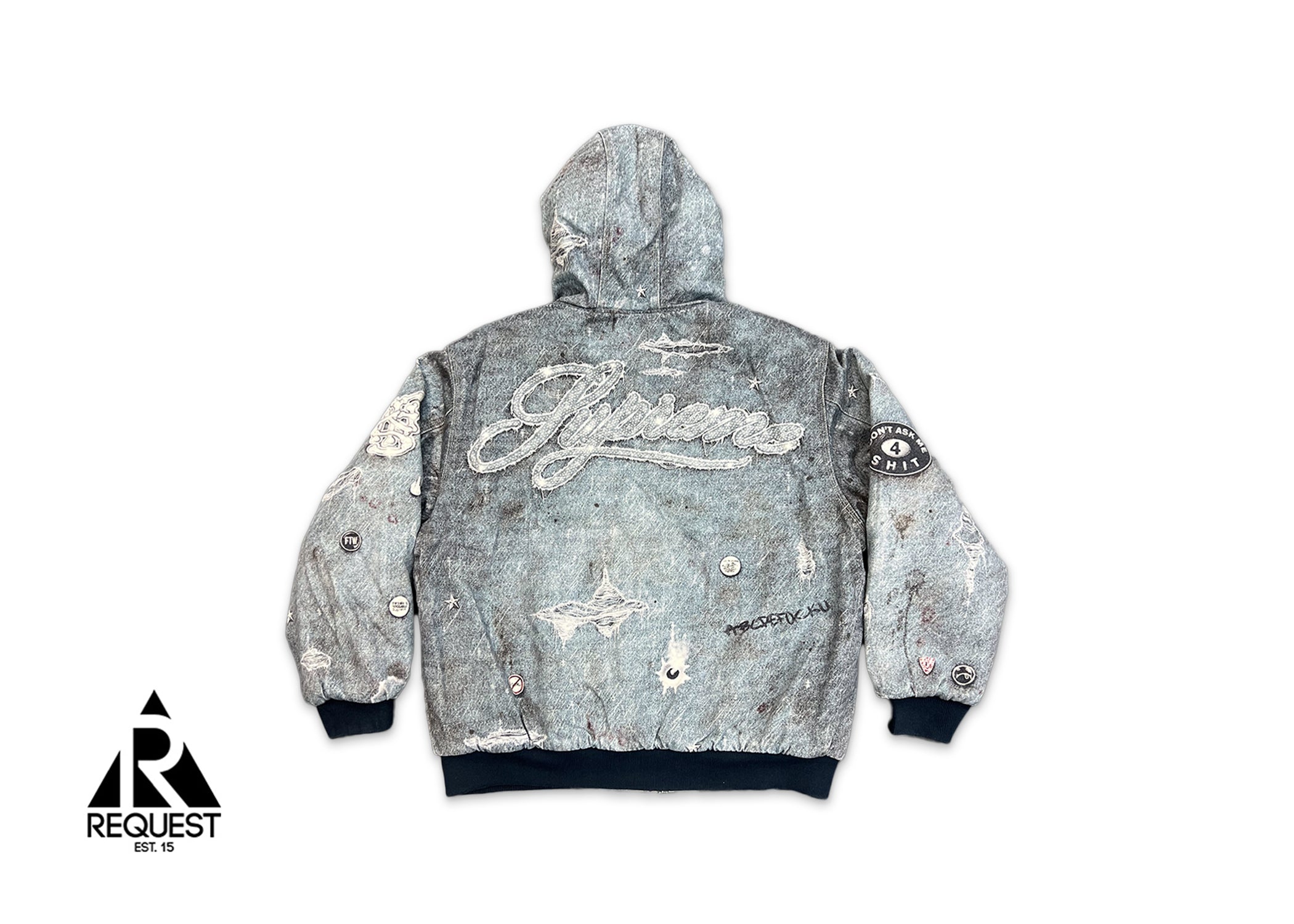 Supreme, HJR Trompe L'oeil Hooded Work Jacket "Blue"