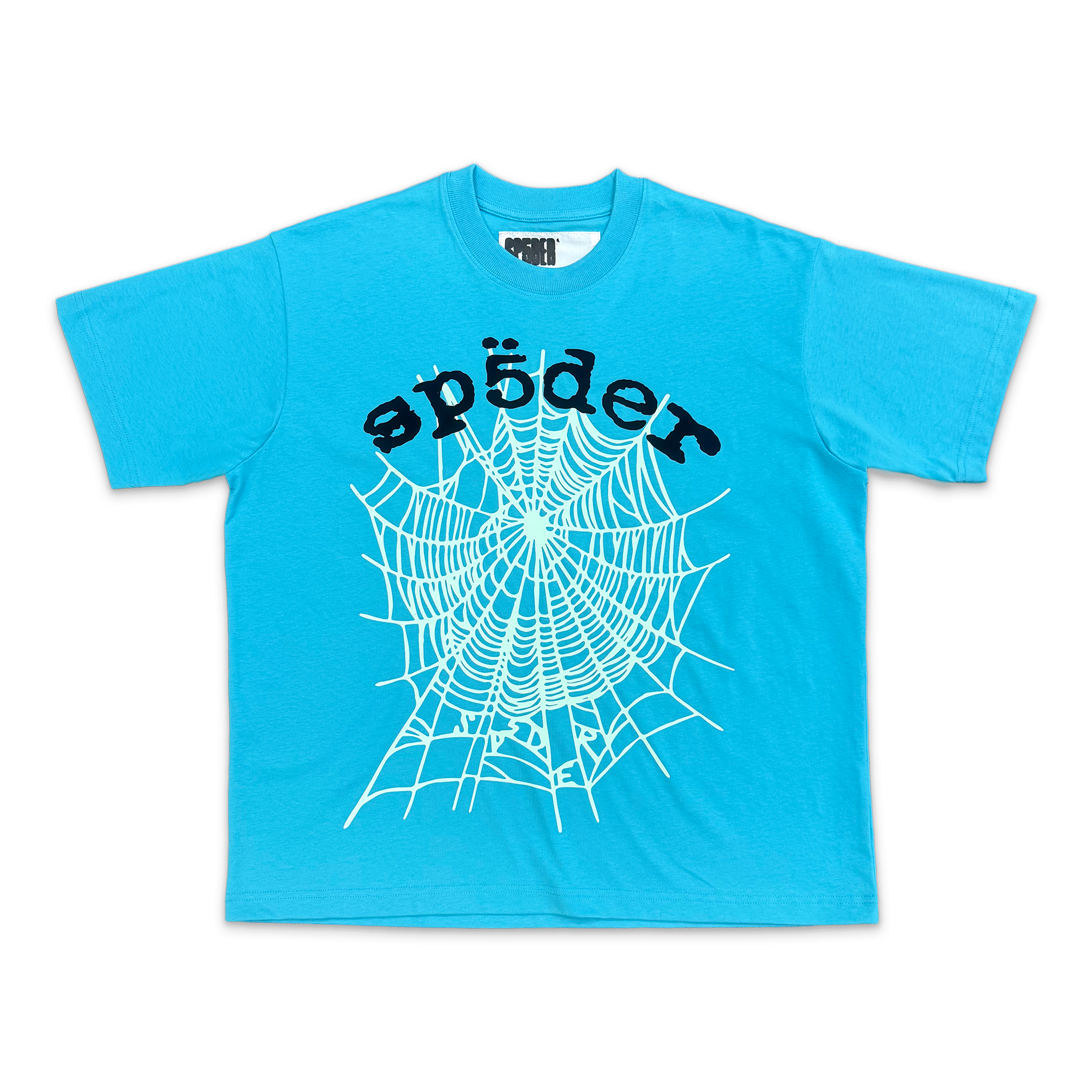 Sp5der, OG Web V2 Tee "Cyan"