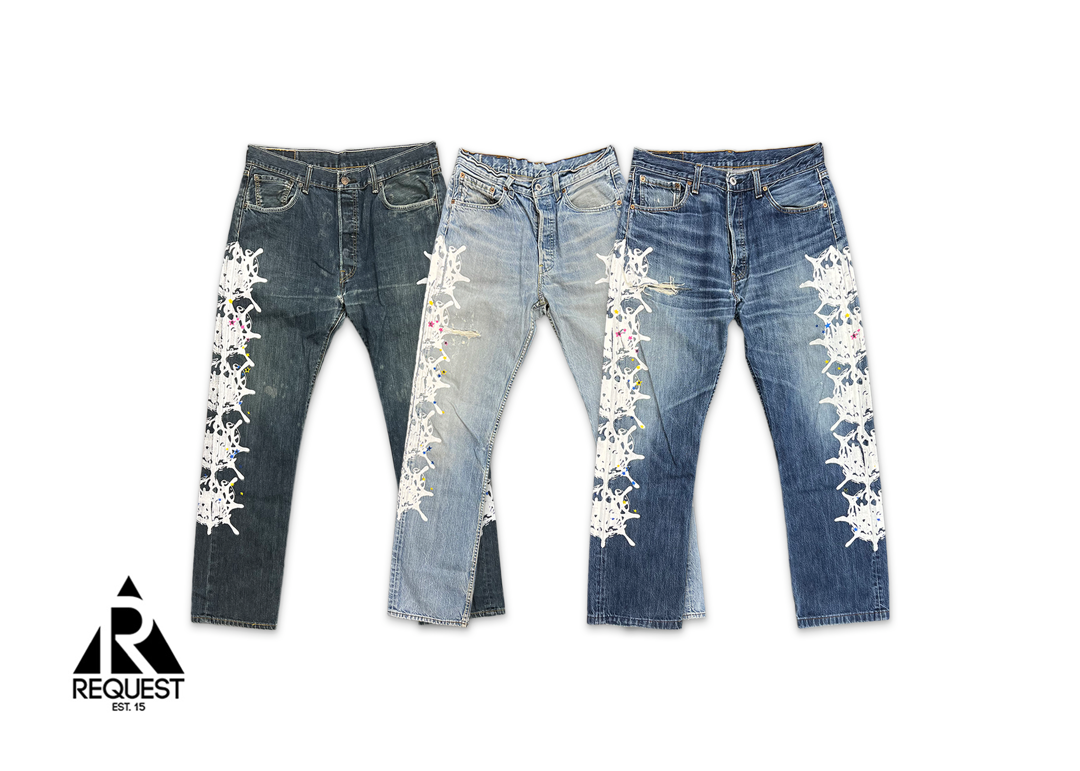 Sp5der Worldwide x Levi Web Denim "Vintage"