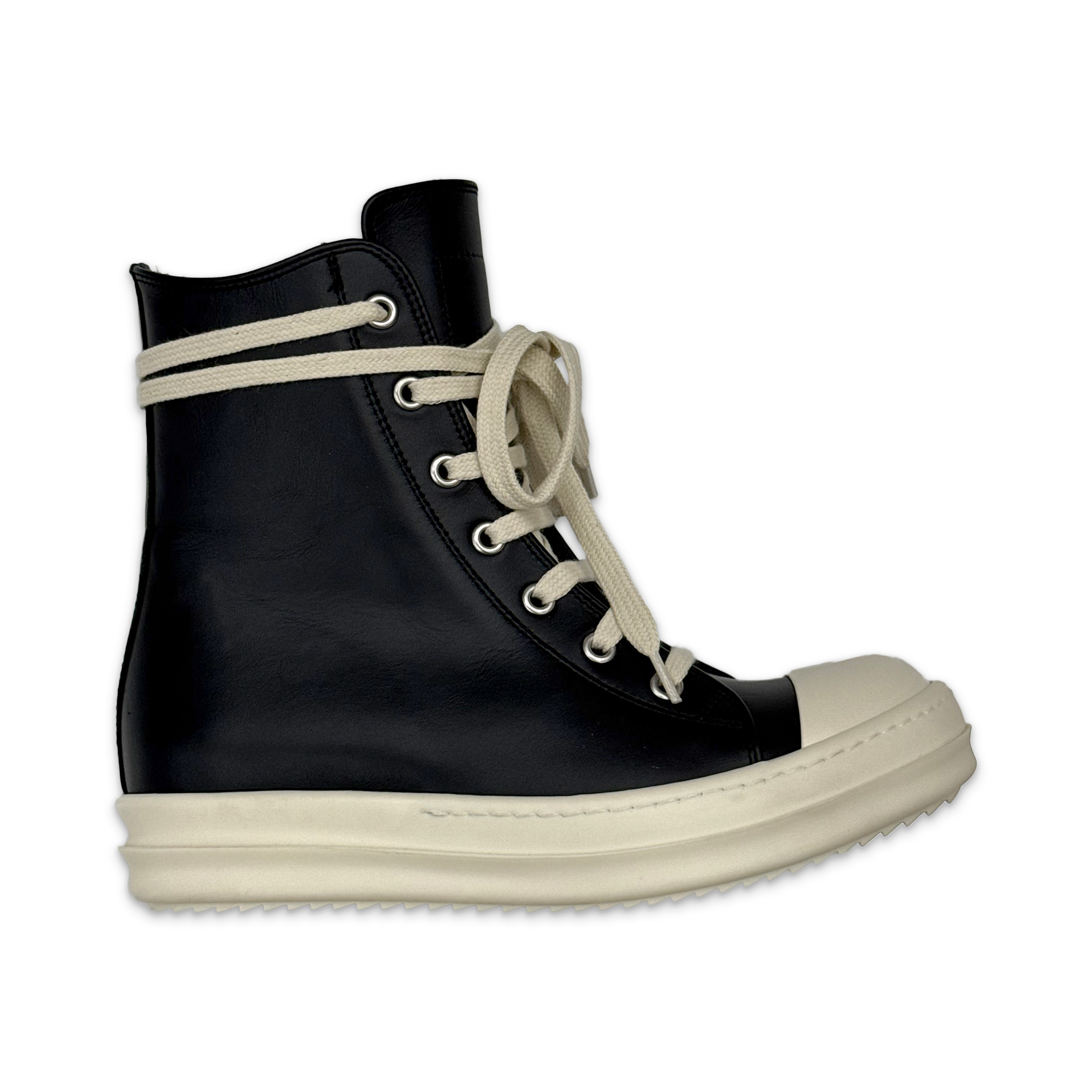 Rick Owens, Strobe Leather High "Black Milk"