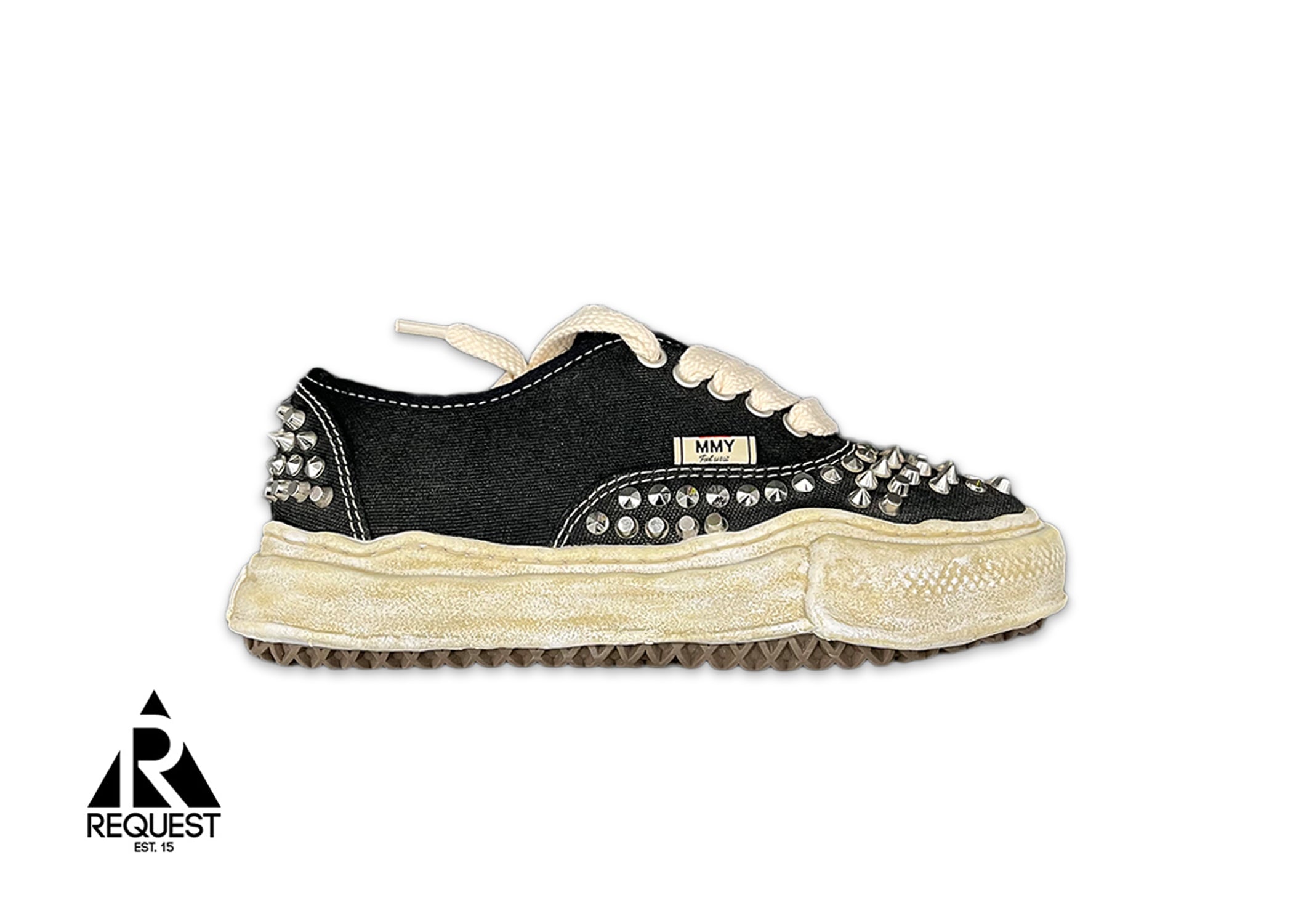 Maison Mihara Yasuhiro, Baker OG Sole Studded Canvas Low "Black"
