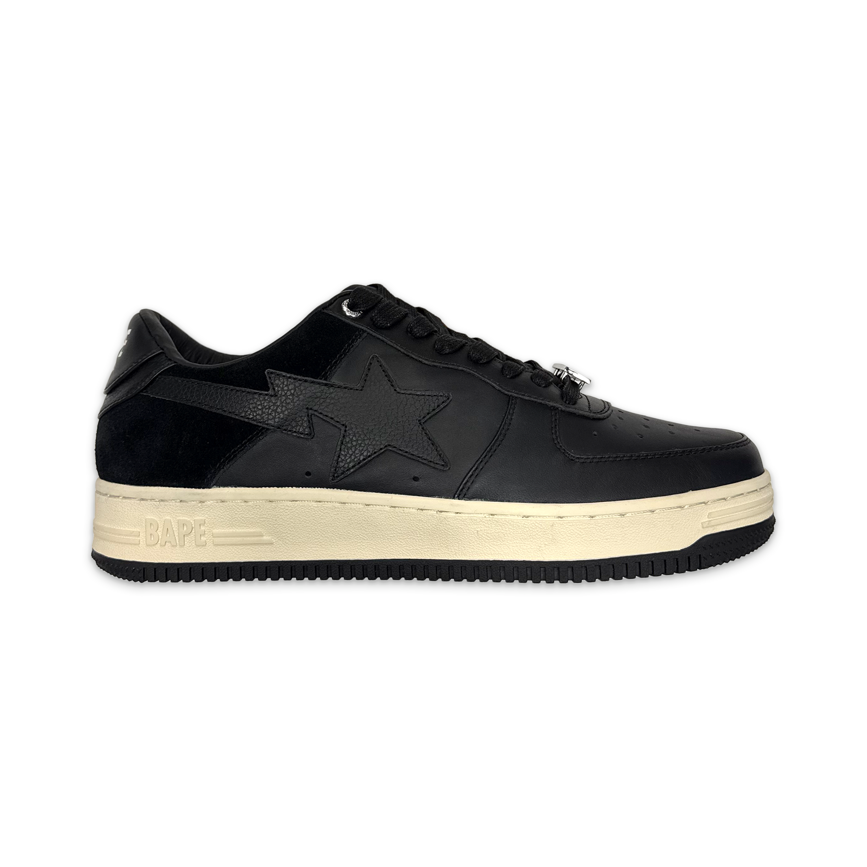 A Bathing Ape (BAPE), Bapesta Low “Black Suede Heel"