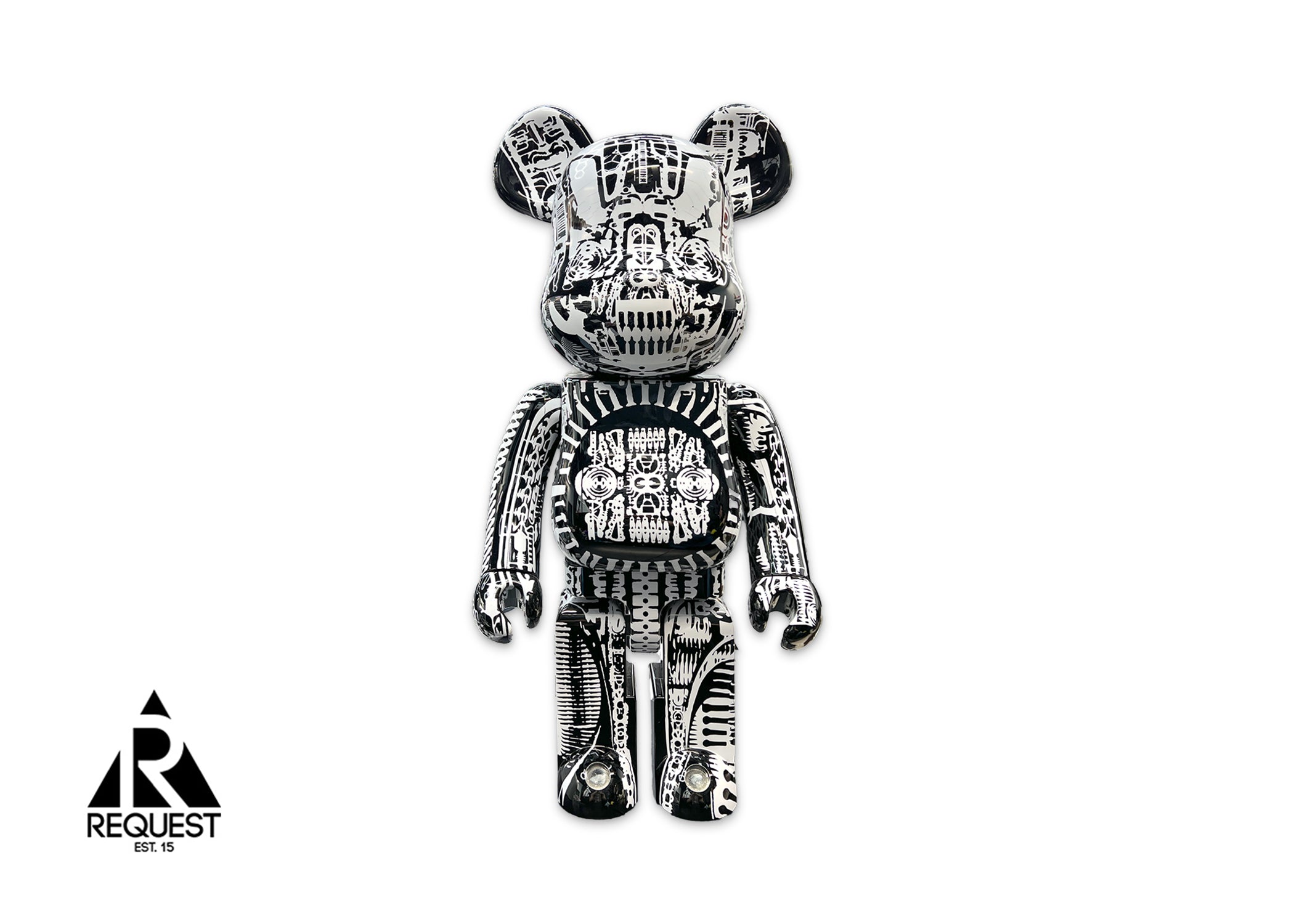 Medicom, Bearbrick 1000% "HR GIGER Black Chrome"