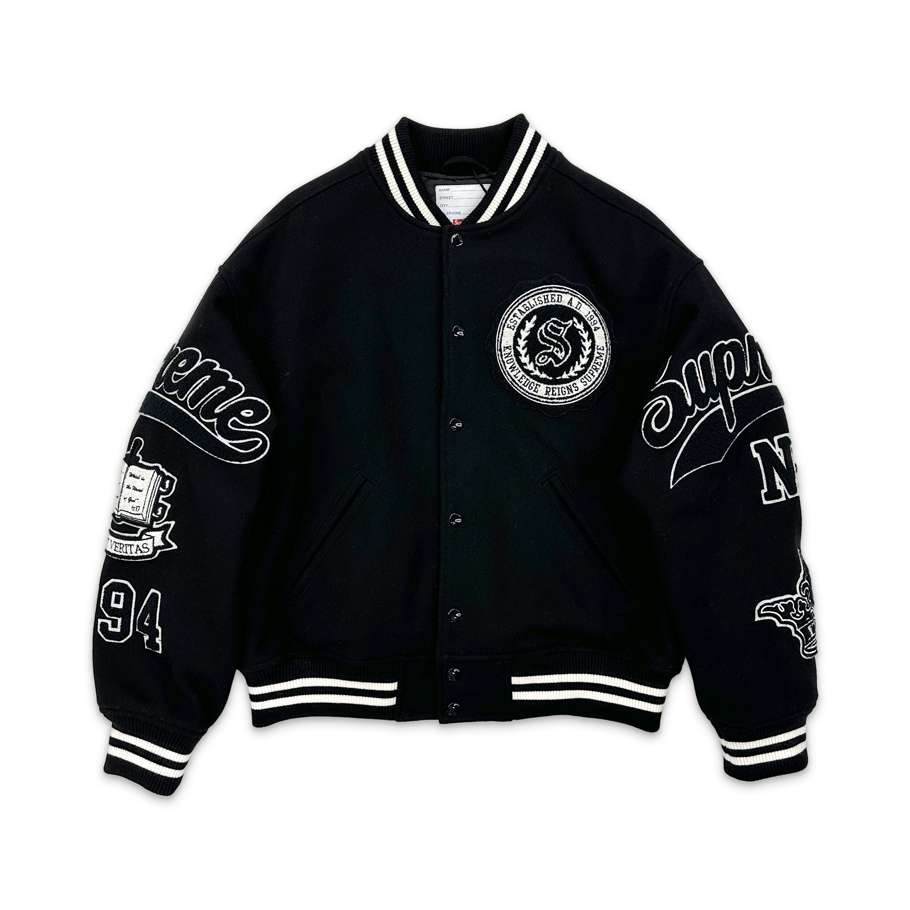 Supreme, Veritas Varsity Jacket "Black"