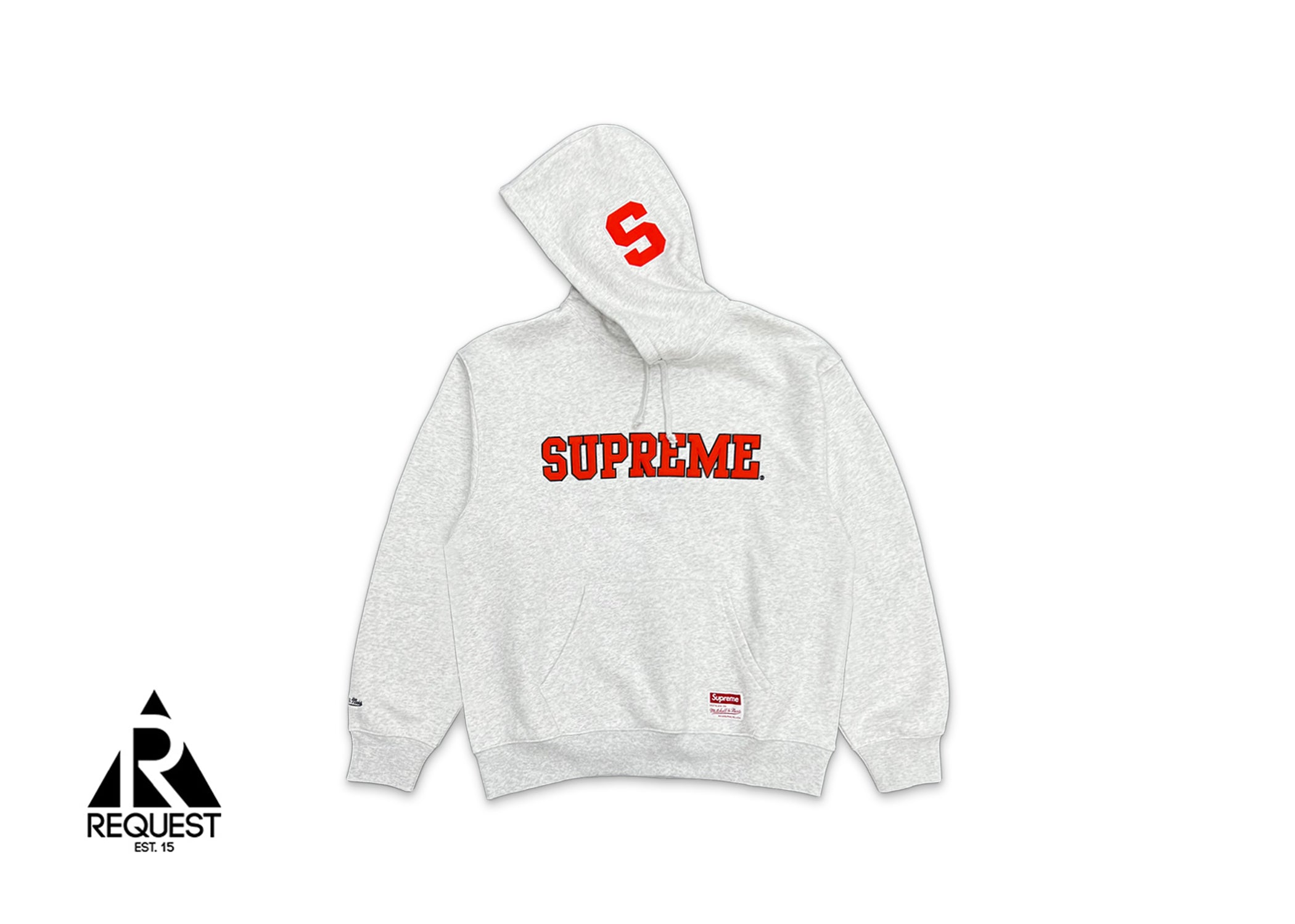 Supreme, Mitchell & Ness NCAA Hooded Sweatshirt "Syracuse Ash Grey"